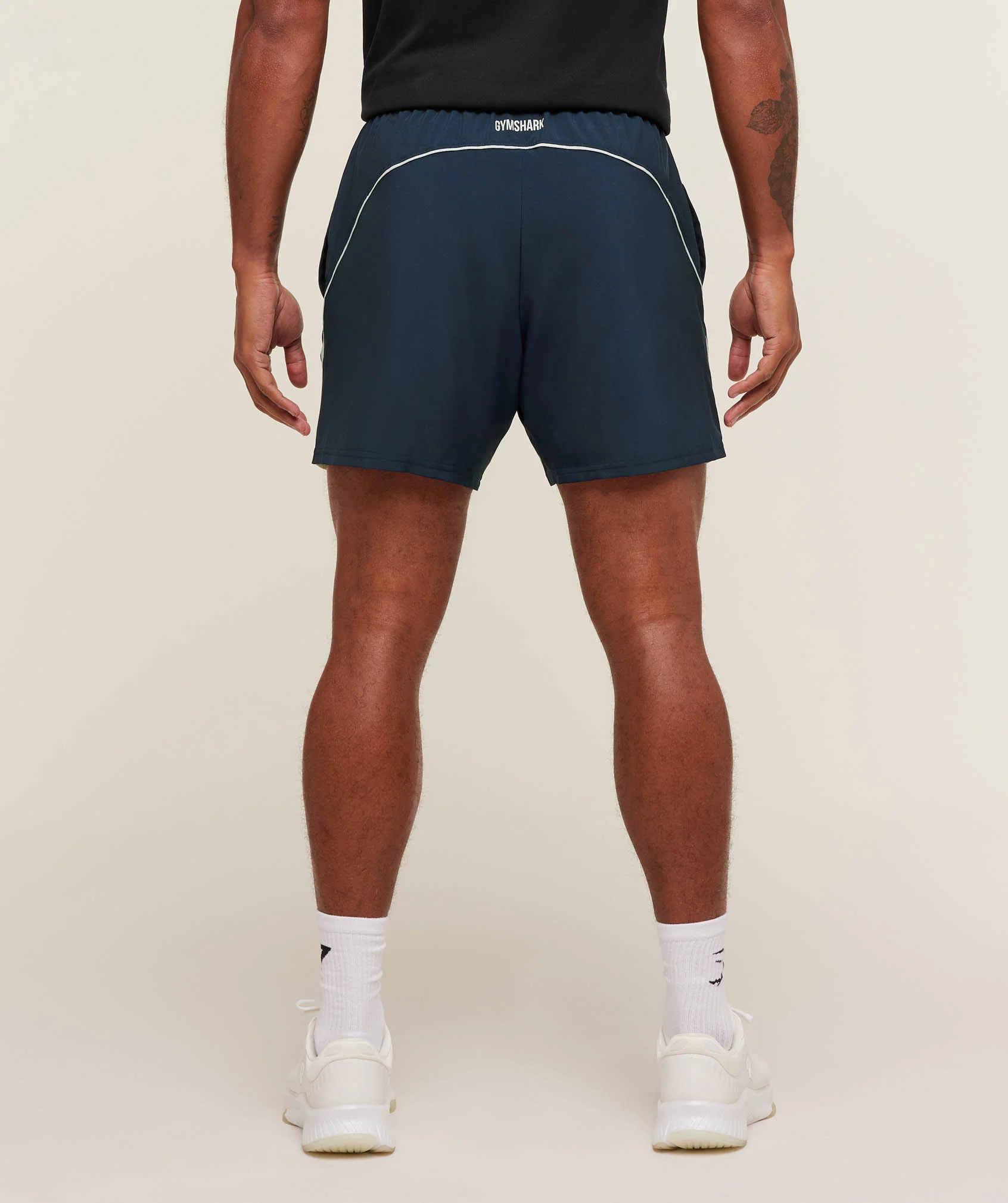 Gymshark Arrival Block 6" Shorts - Navy - Image 2