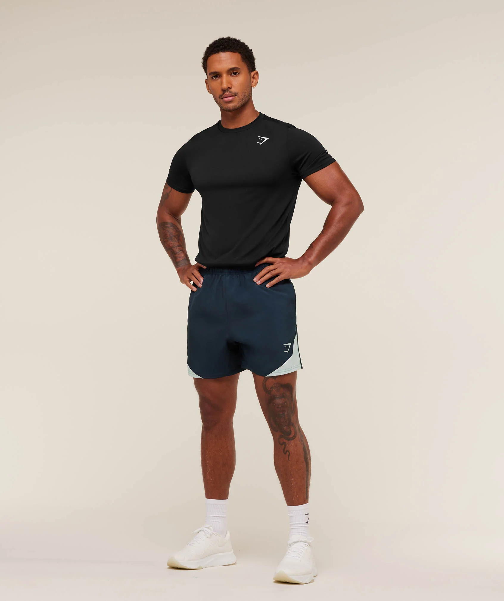 Gymshark Arrival Block 6" Shorts - Navy - Image 4