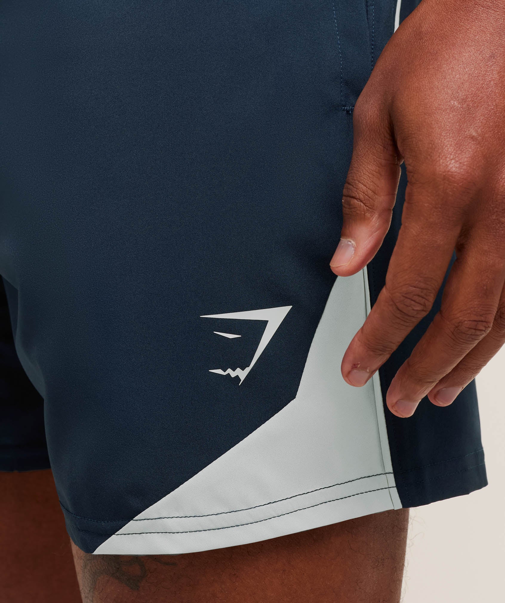Gymshark Arrival Block 6" Shorts - Navy - Image 6