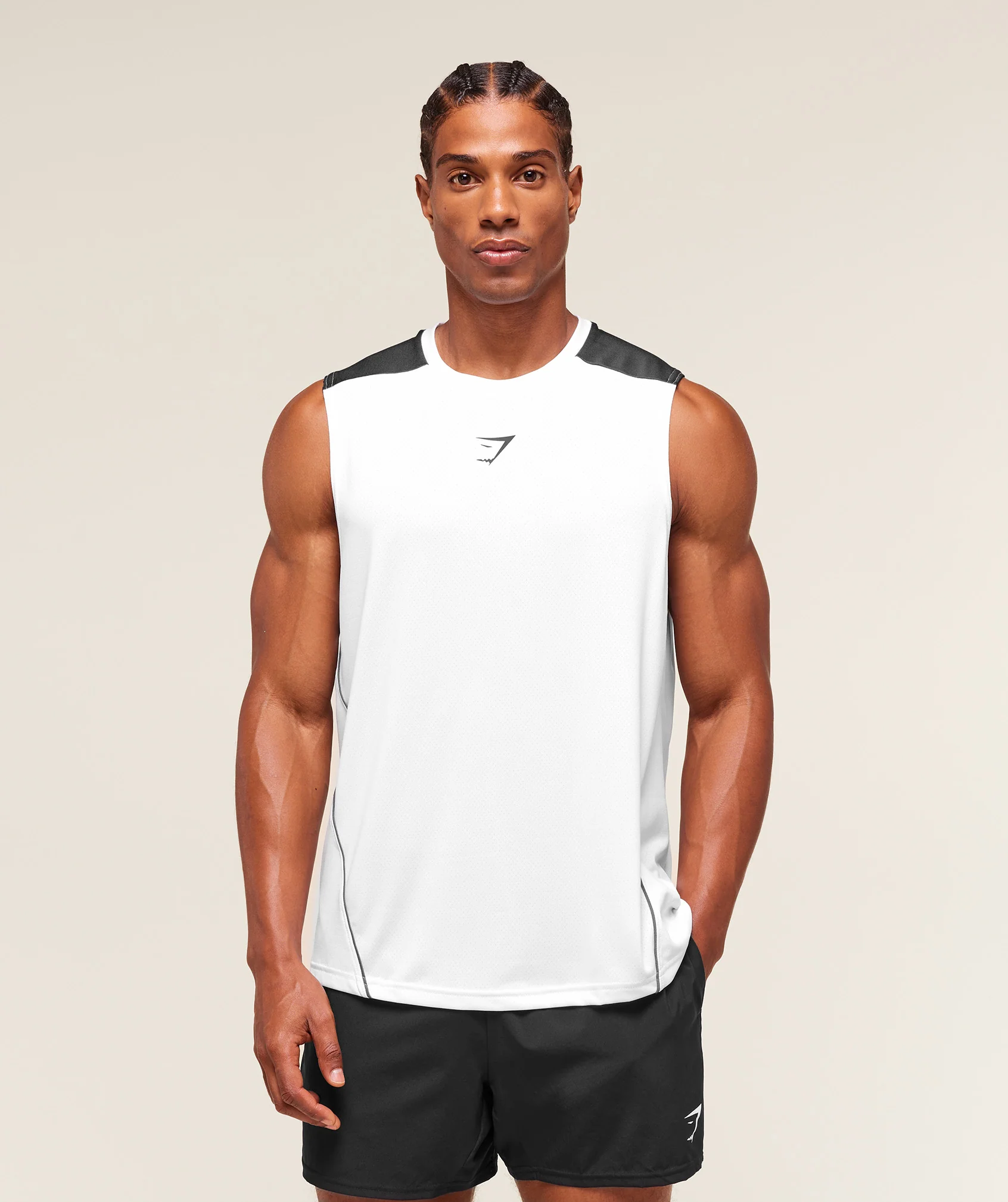 Gymshark Arrival Block Tank - White - Image 5