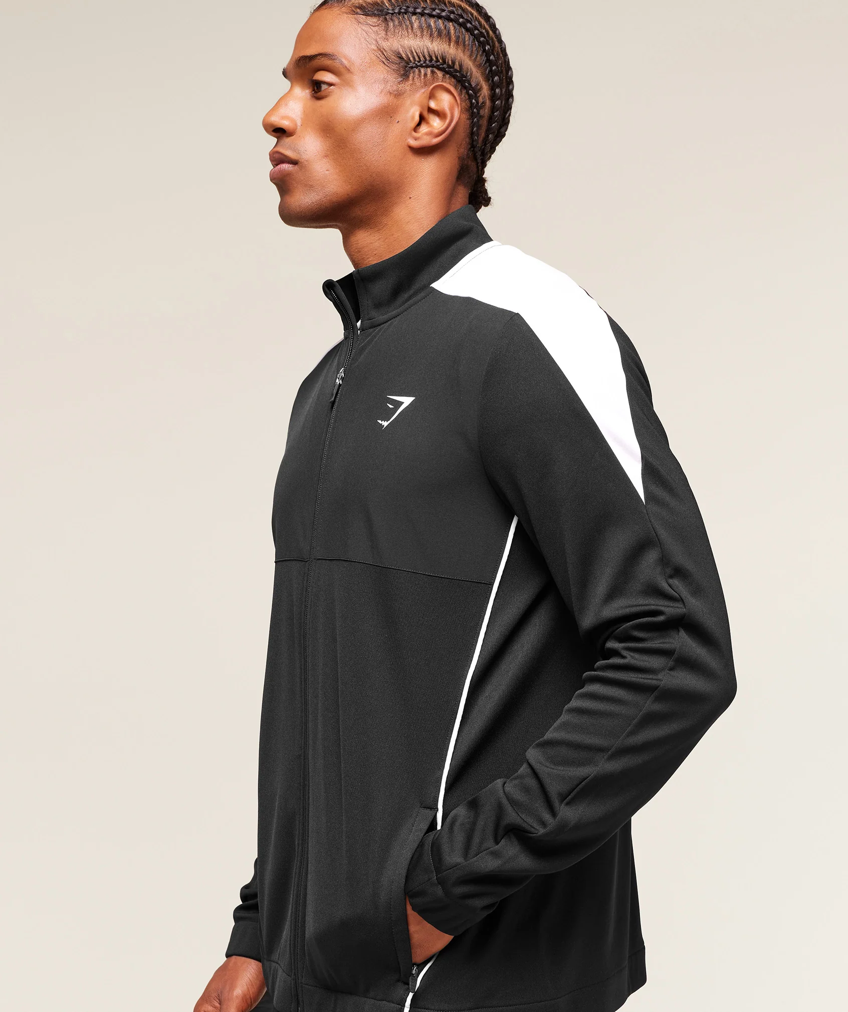 Gymshark Arrival Block Track Jacket - Black - Image 3