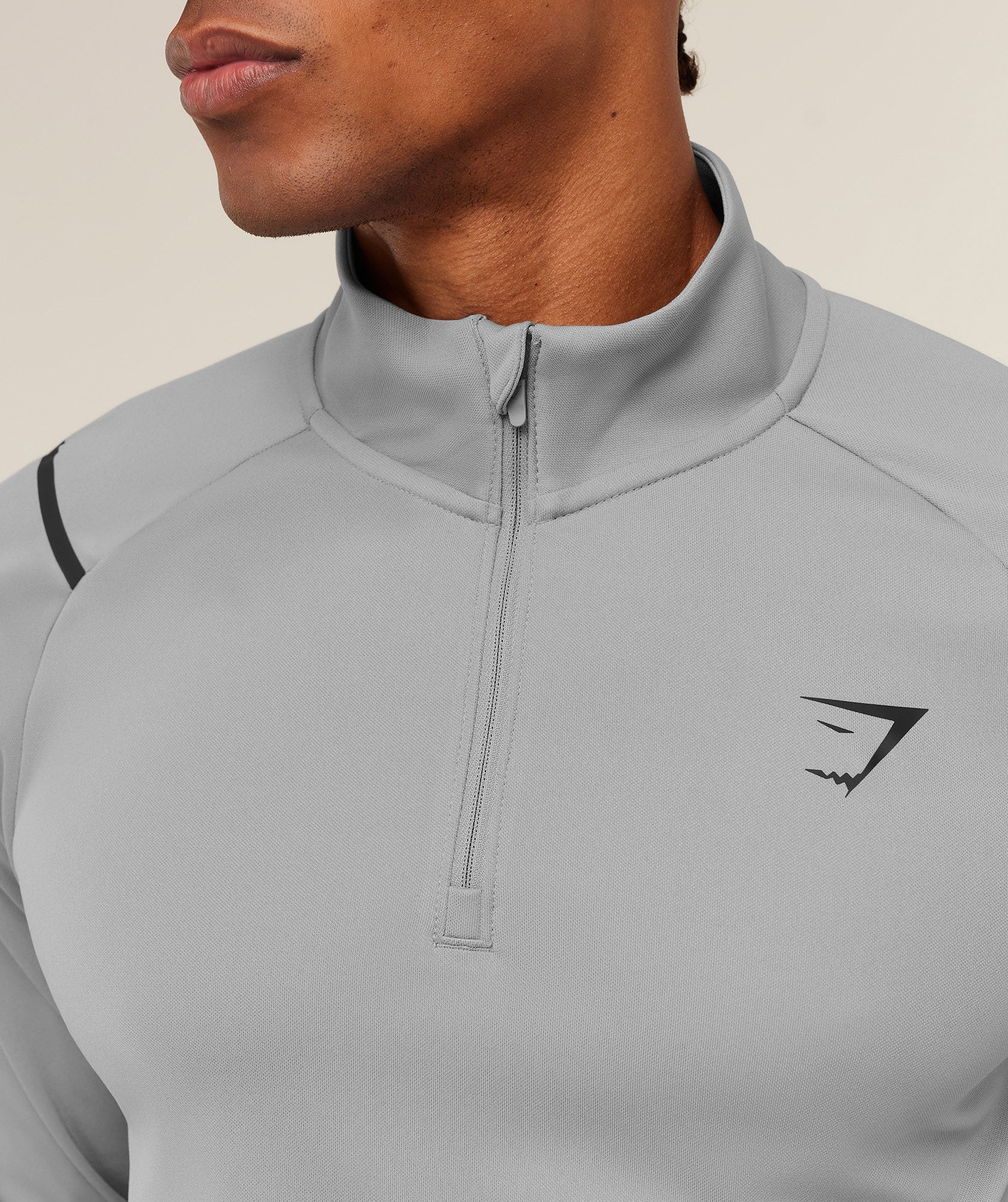 Gymshark Arrival Contrast 1/4 Zip -  Smokey Grey / Grey - Image 7