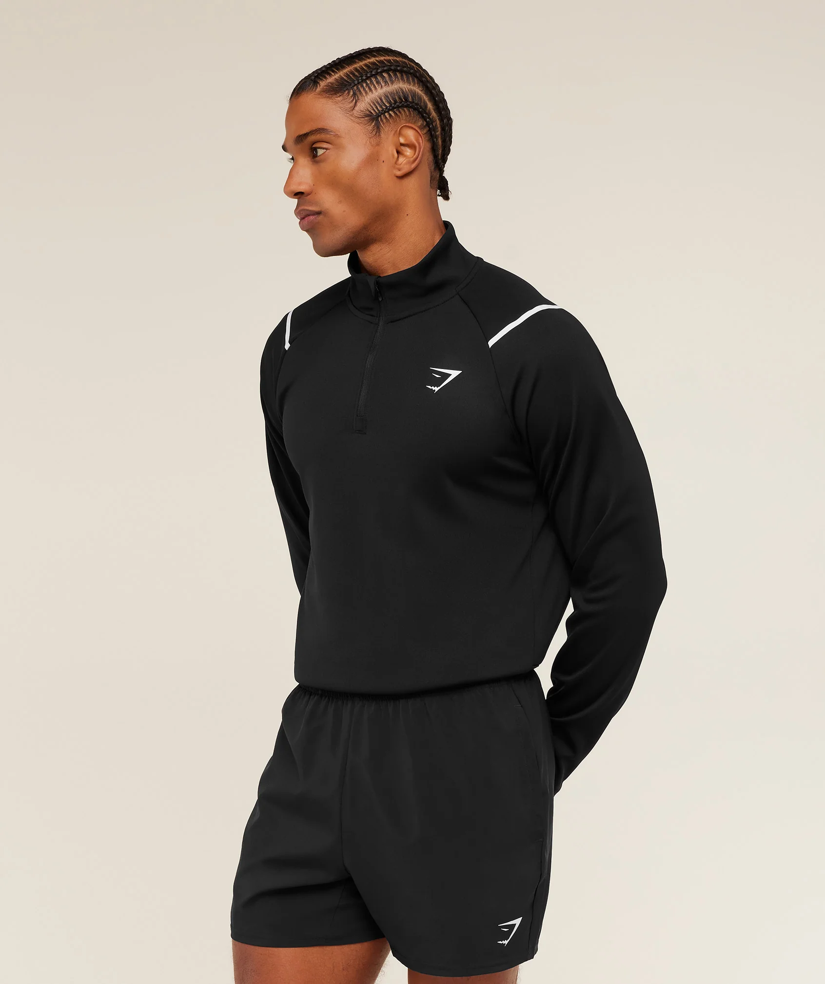 Gymshark Arrival Contrast 1/4 Zip - Black - Image 3