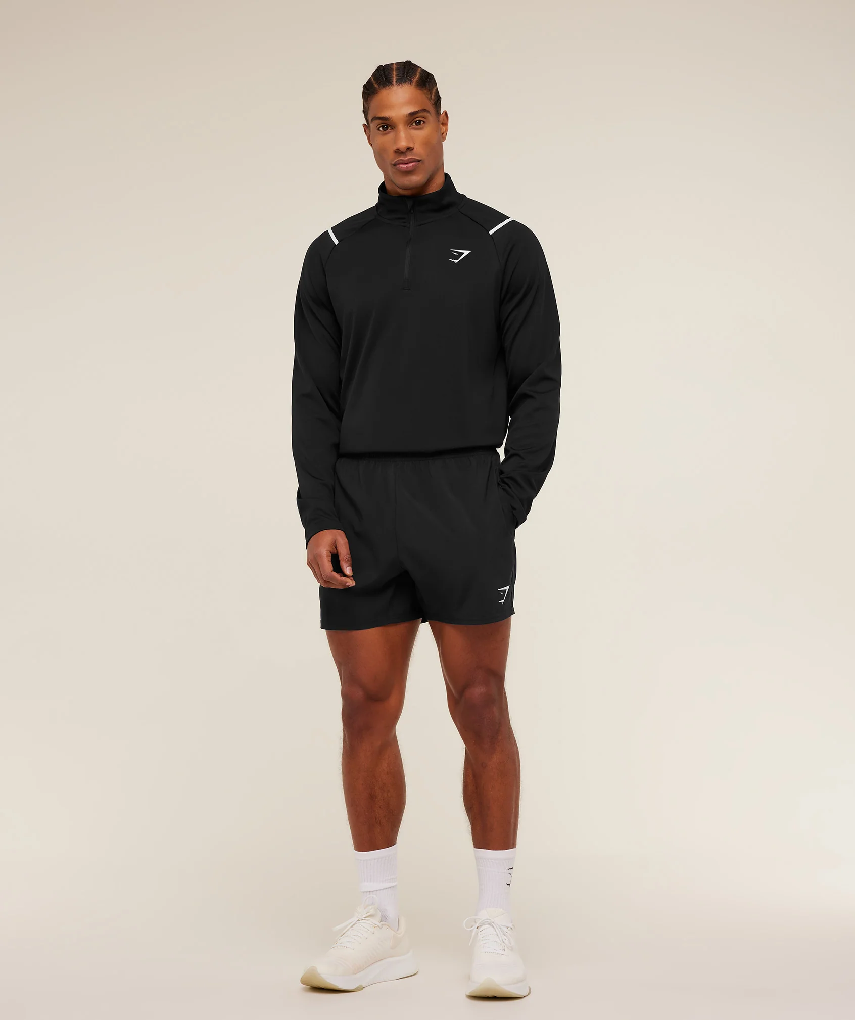 Gymshark Arrival Contrast 1/4 Zip - Black - Image 5