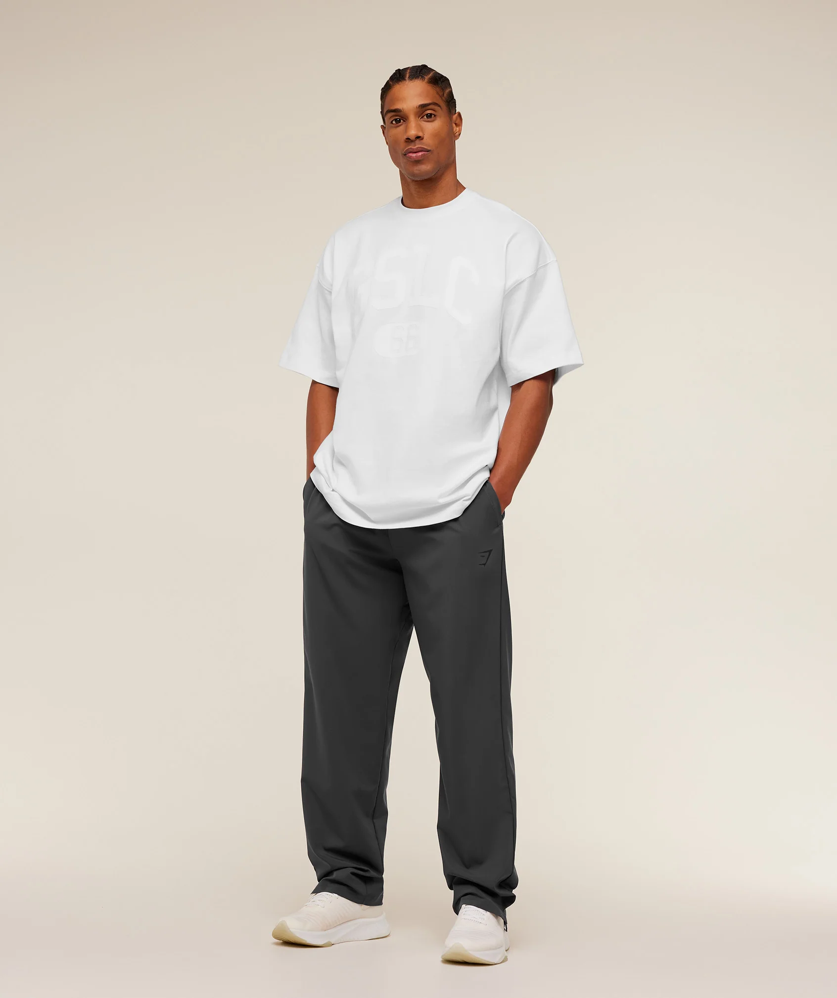 Gymshark Arrival Contrast Pants - Grey/Black - Image 4