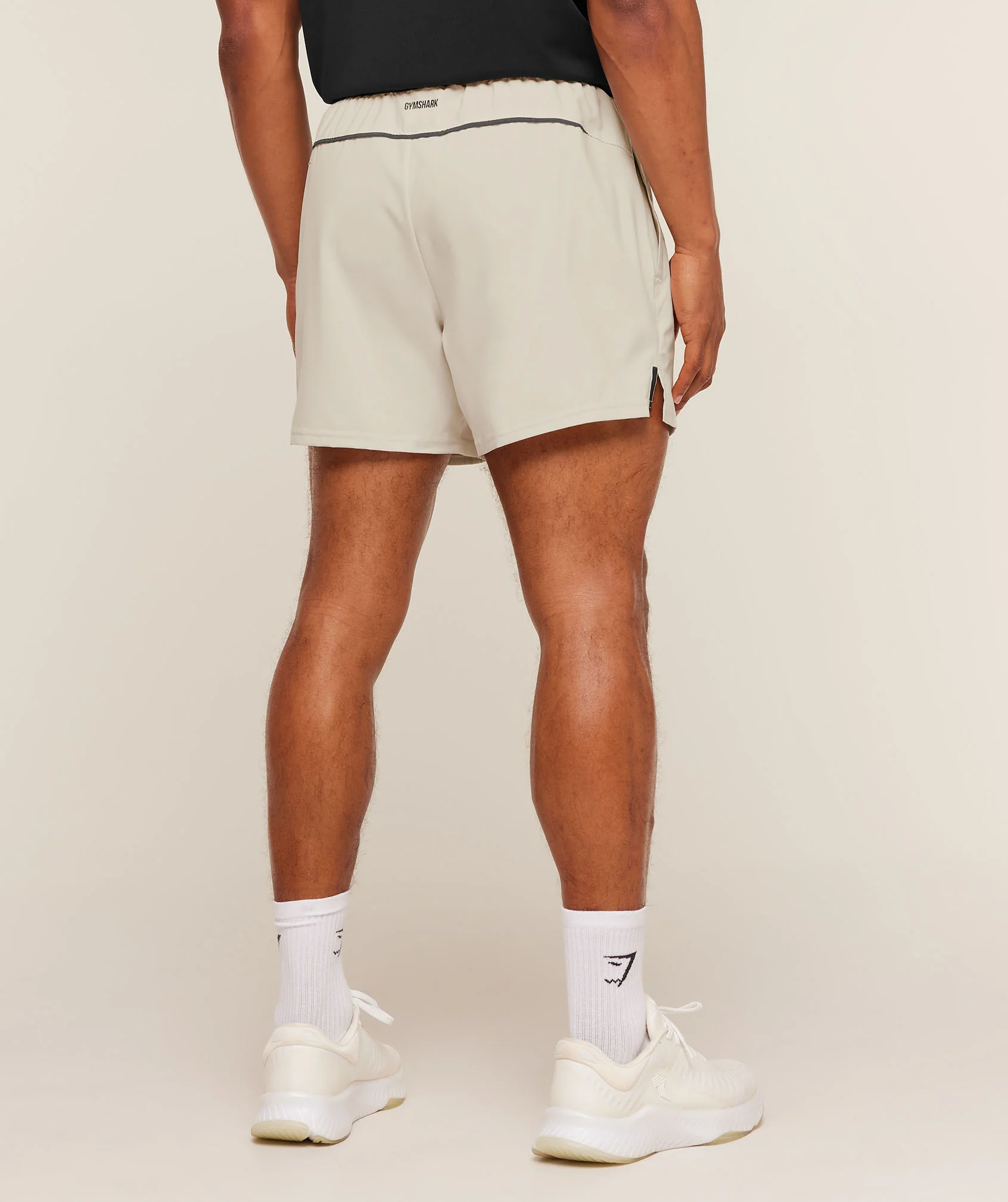 Gymshark Arrival Contrast Shorts - Pebble Grey/Onyx Grey - Image 2
