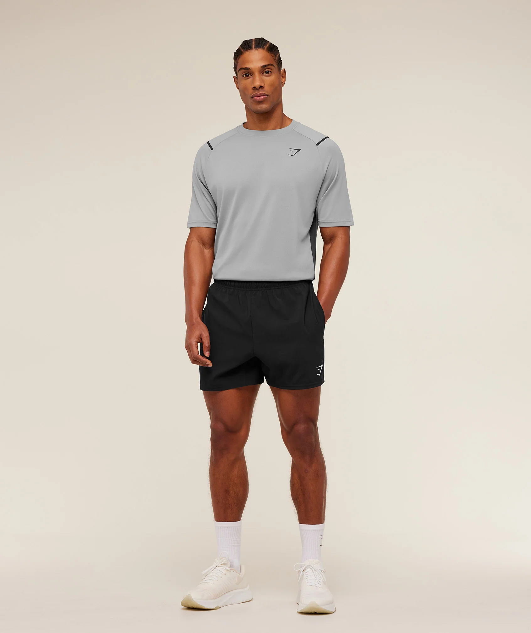 Gymshark Arrival Contrast T-Shirt -  Smokey Grey / Grey - Image 5