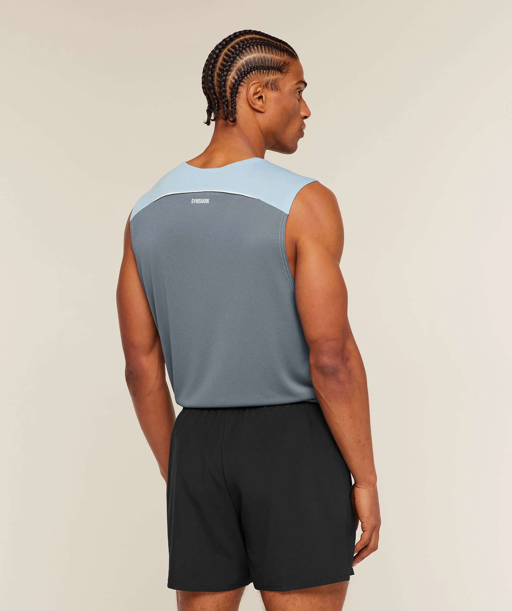 Gymshark Arrival Contrast Tank - Chilled Blue/Iron Blue - Image 2
