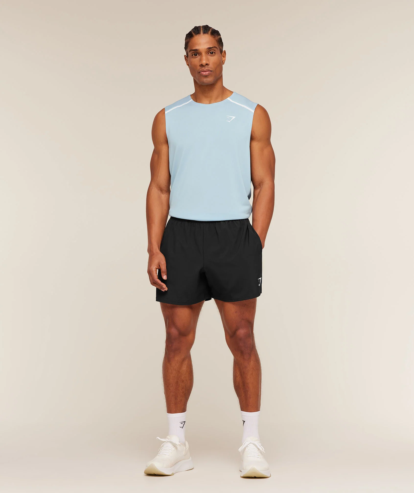 Gymshark Arrival Contrast Tank - Chilled Blue/Iron Blue - Image 4