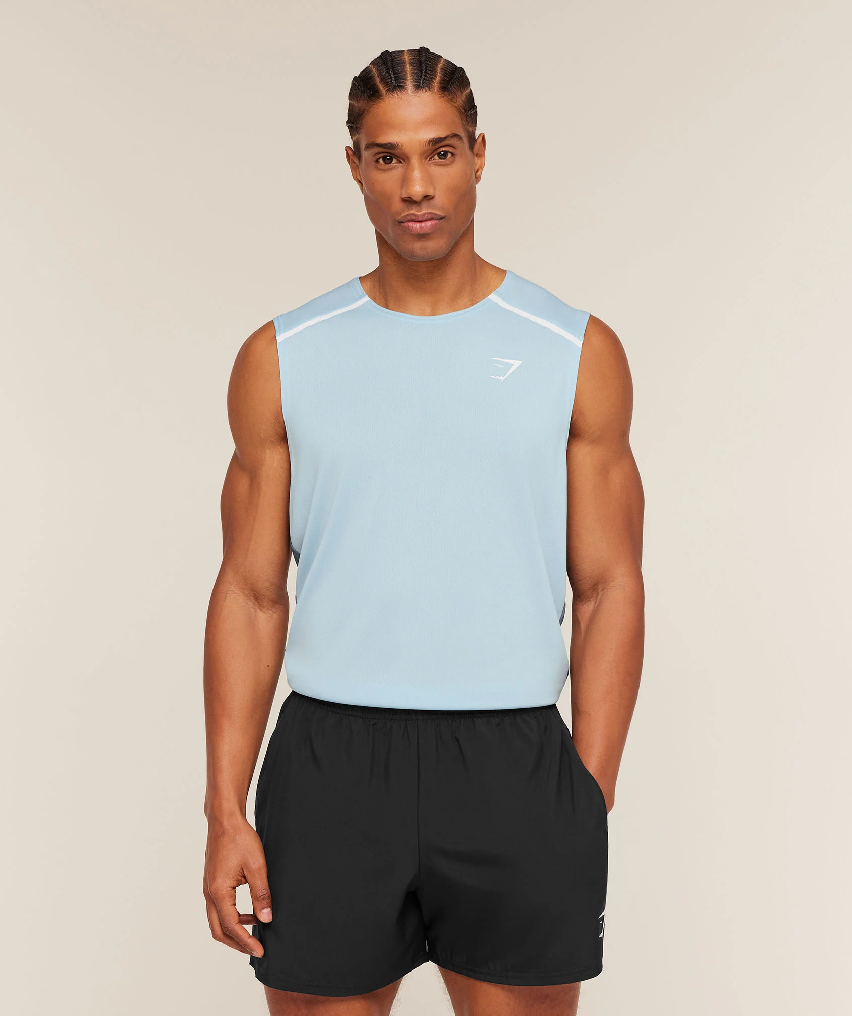 Gymshark Arrival Contrast Tank - Chilled Blue/Iron Blue - Image 7