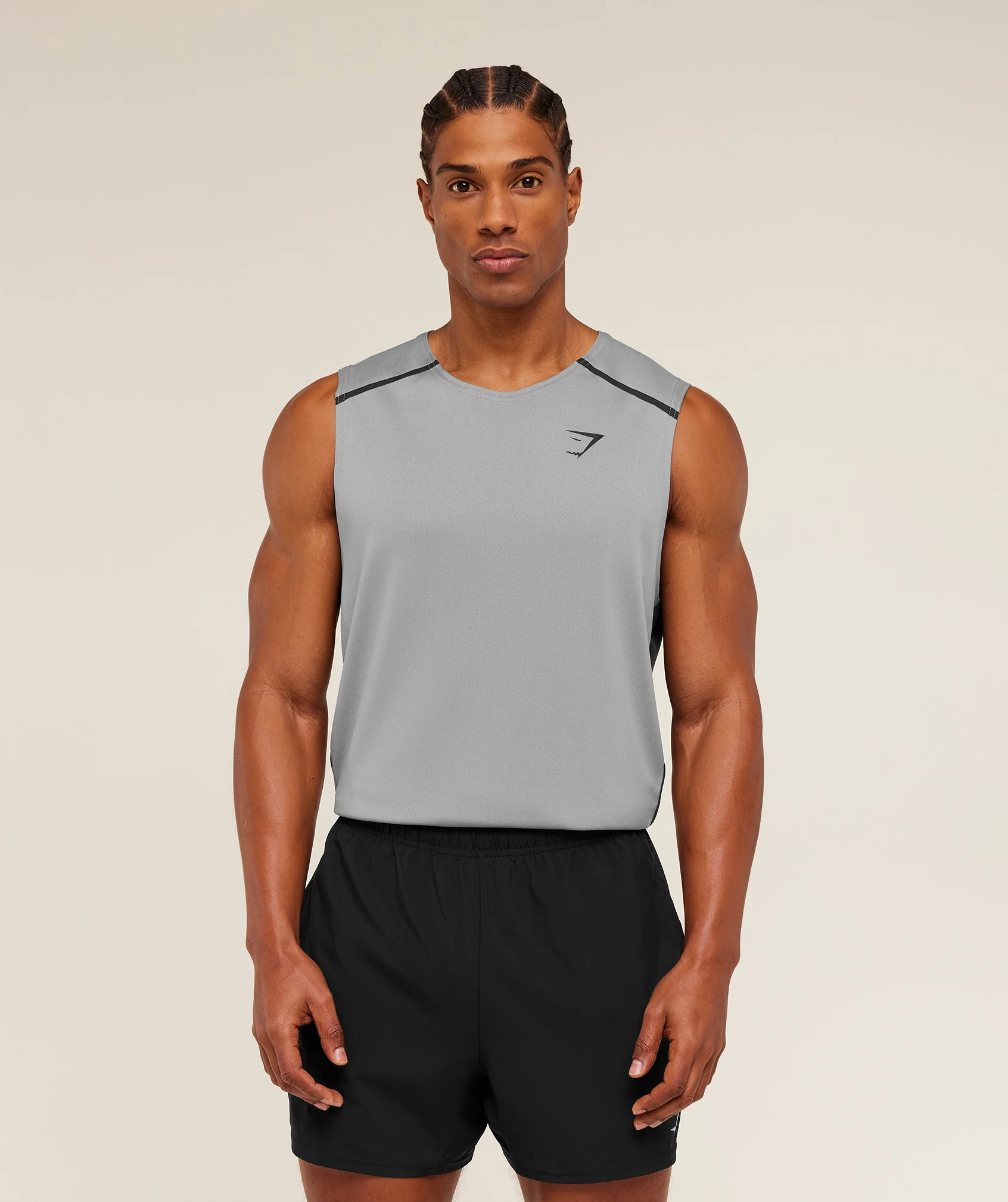 Gymshark Arrival Contrast Tank - Smokey Grey / Grey