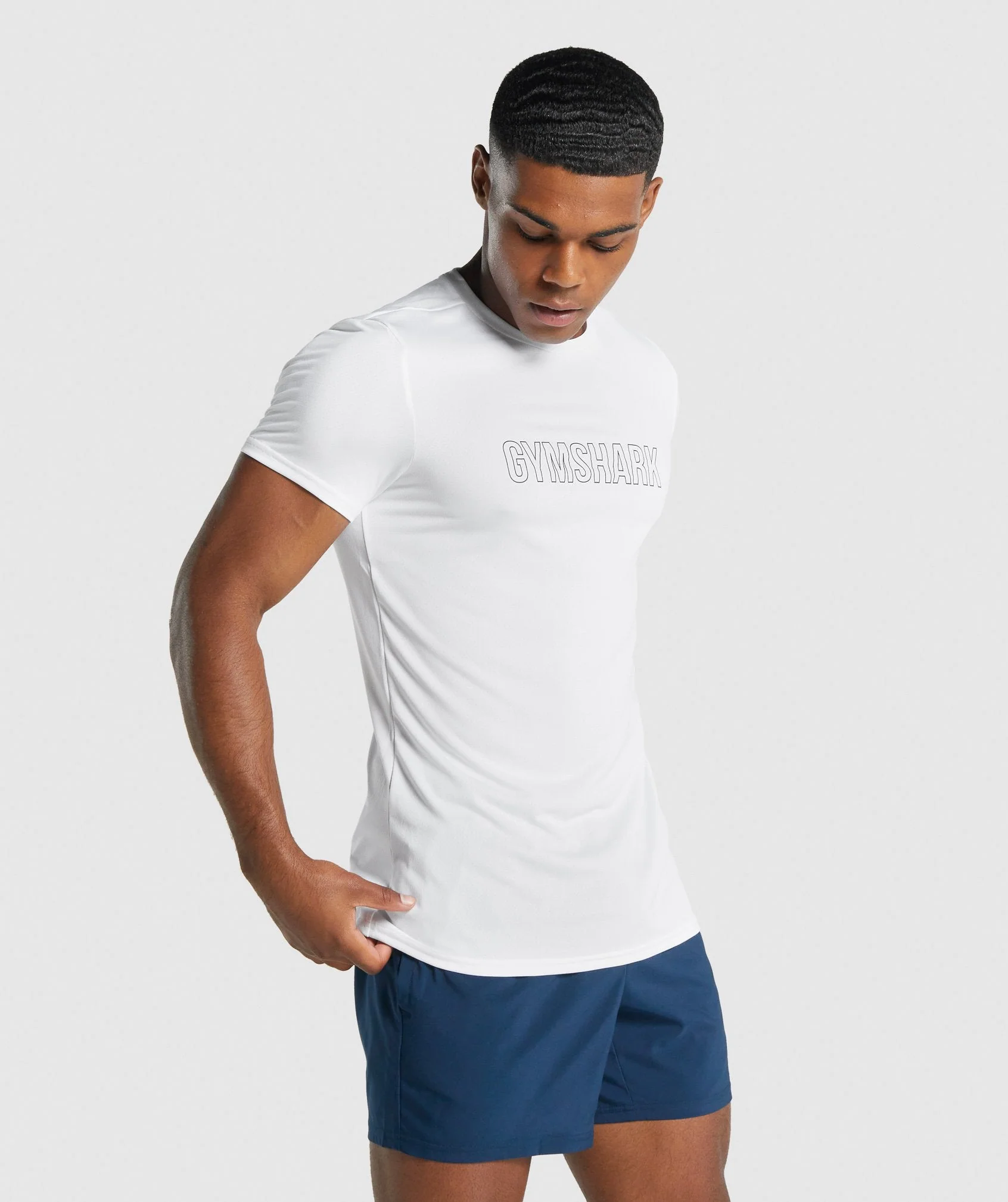 Gymshark Arrival Graphic T-Shirt - White - Image 3