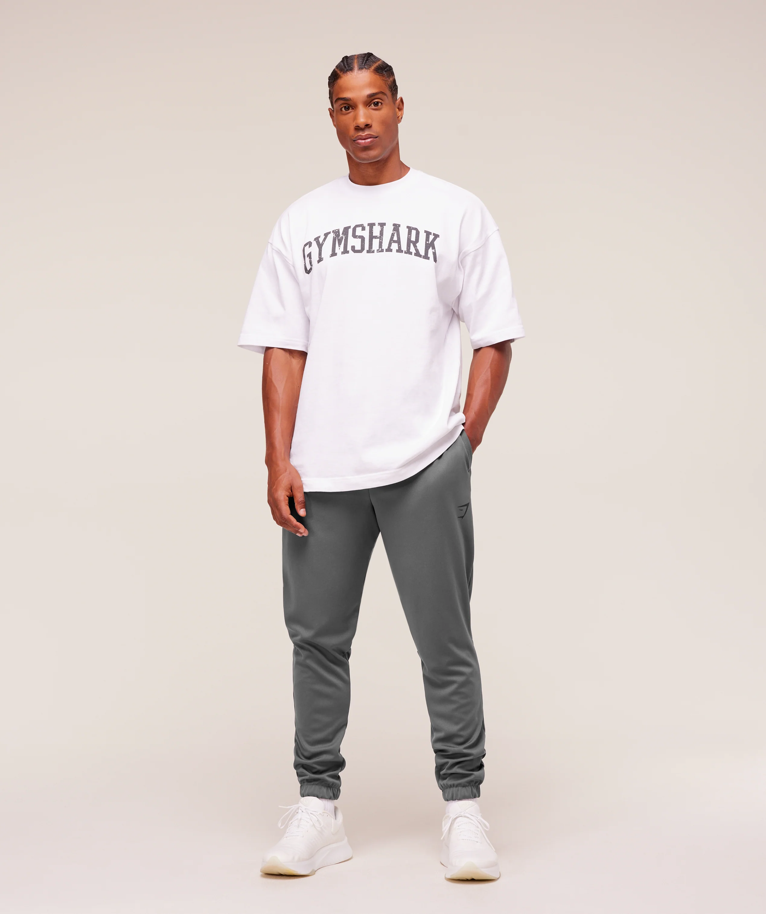 Gymshark Arrival Knit Block Joggers - Dark Grey - Image 6