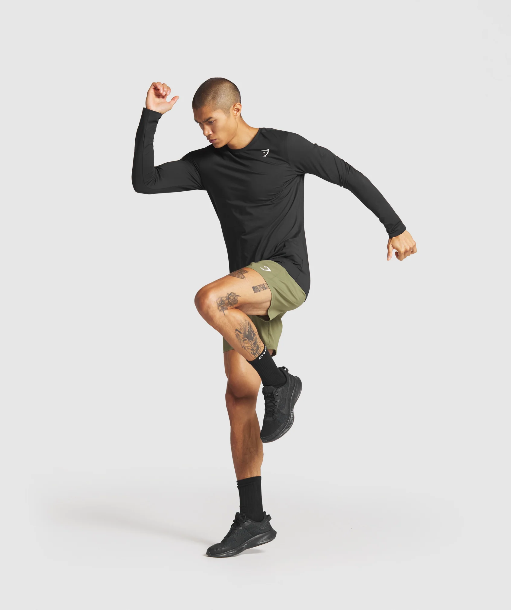 Gymshark Arrival Long Sleeve T-Shirt - Black - Image 3