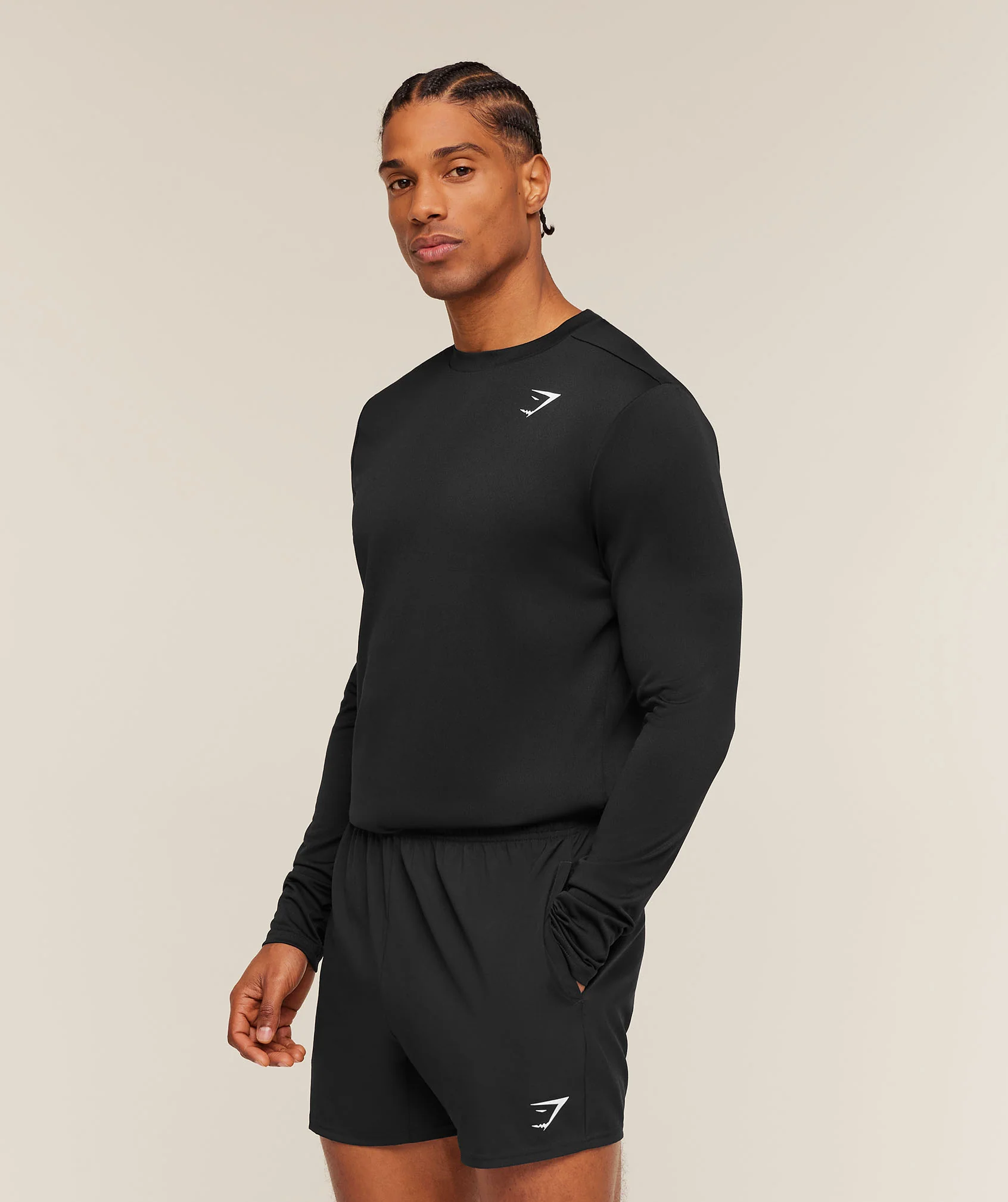 Gymshark Arrival Long Sleeve T-Shirt - Black - Image 3