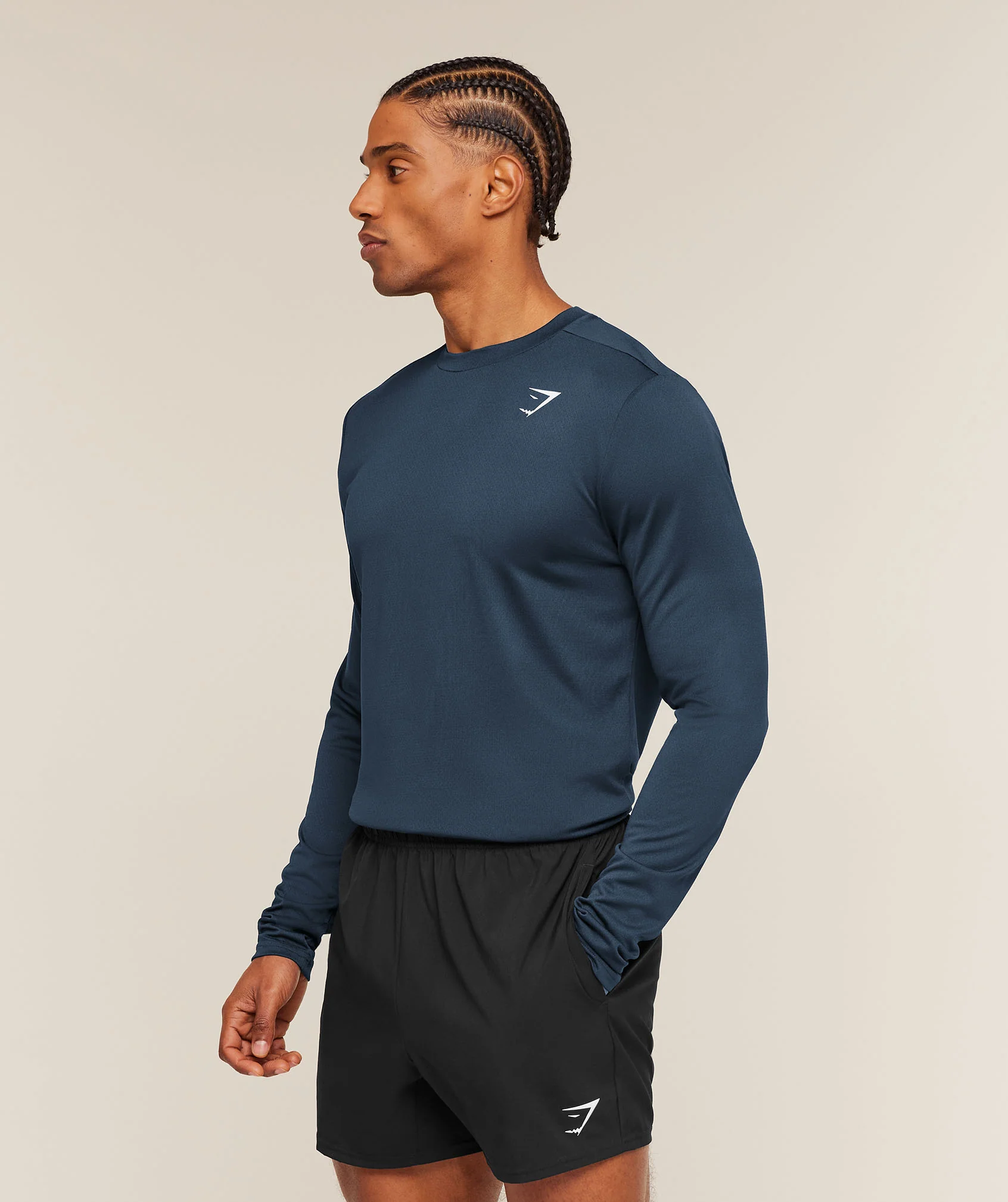 Gymshark Arrival Long Sleeve T-Shirt - Navy - Image 3