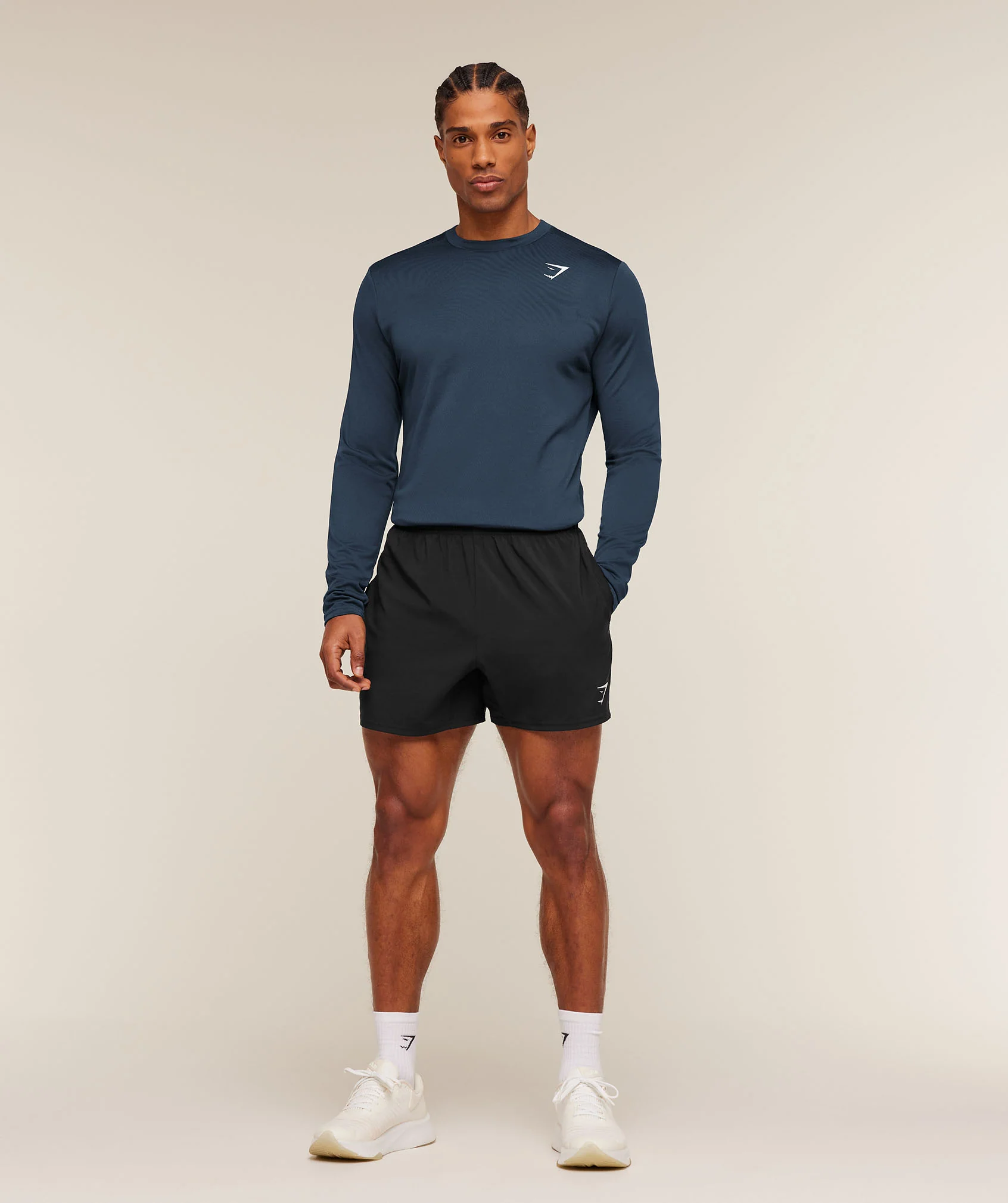 Gymshark Arrival Long Sleeve T-Shirt - Navy - Image 4