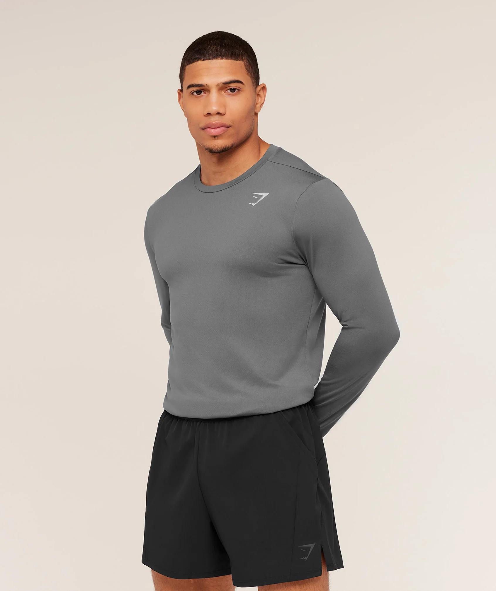 Gymshark Arrival Long Sleeve T-Shirt - Silhouette Grey - Image 3