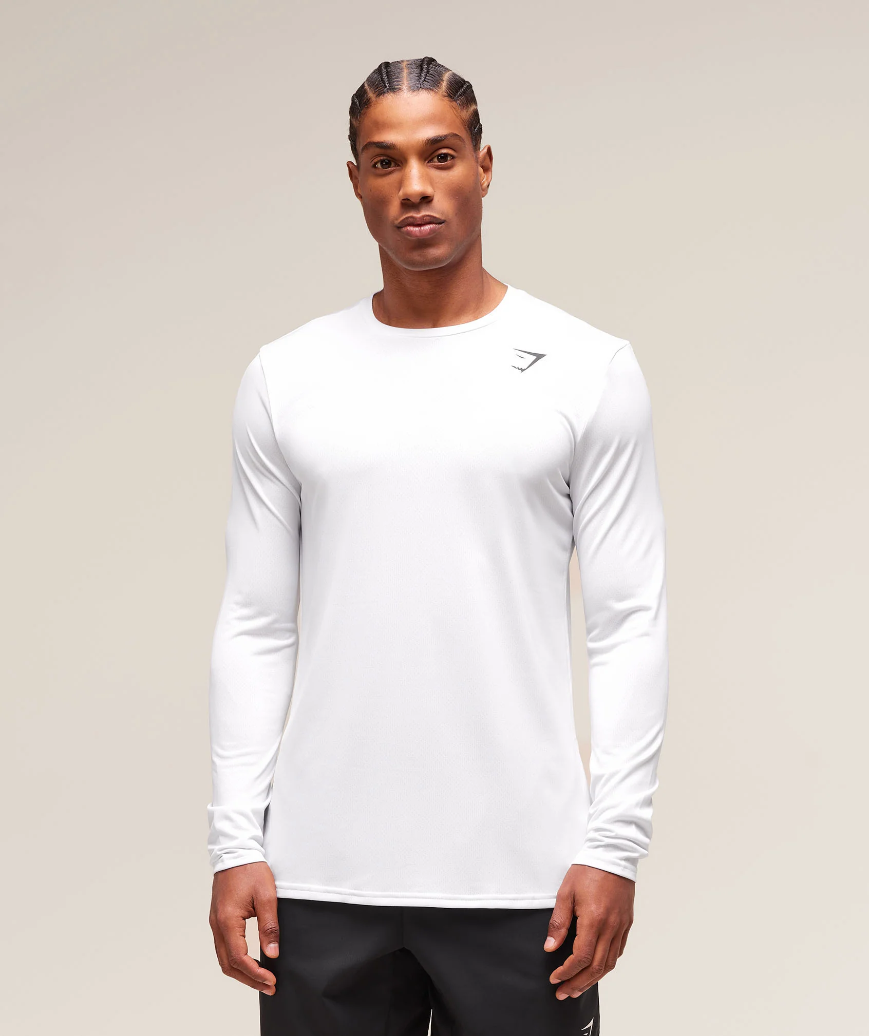 Gymshark Arrival Long Sleeve T-Shirt - White - Image 3