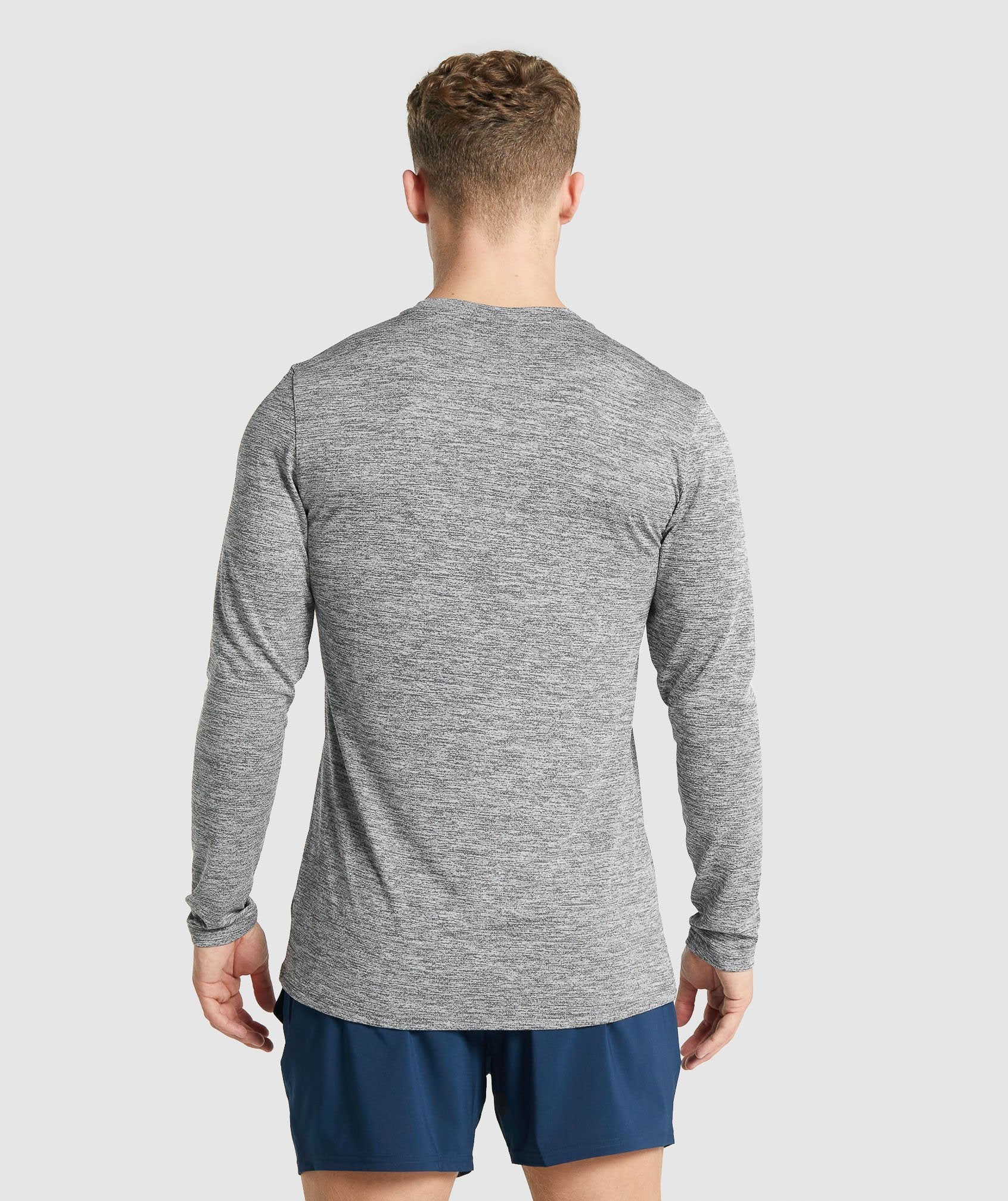 Gymshark Arrival Marl Long Sleeve T-Shirt - Charcoal Marl - Image 2
