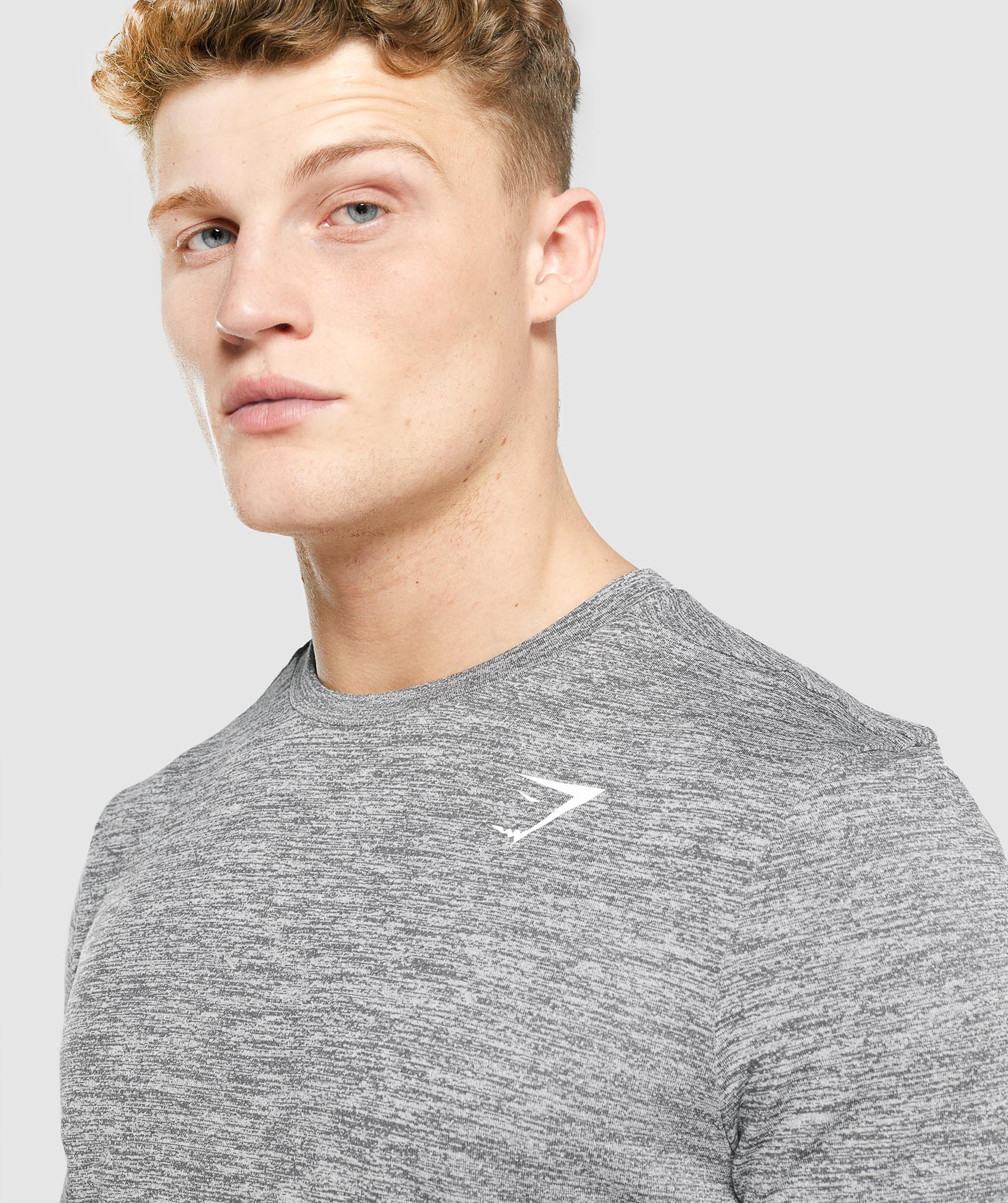 Gymshark Arrival Marl Long Sleeve T-Shirt - Charcoal Marl - Image 5