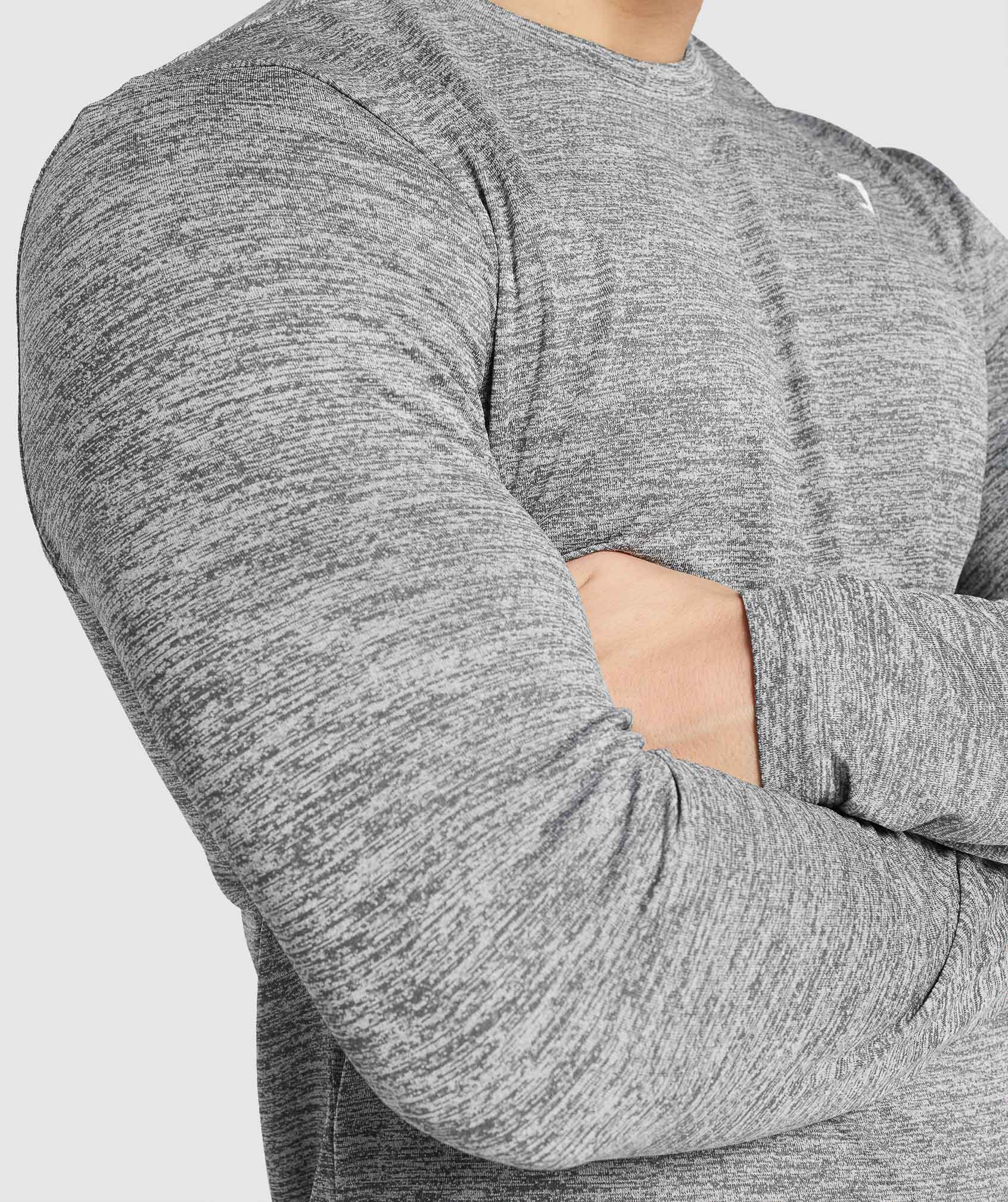 Gymshark Arrival Marl Long Sleeve T-Shirt - Charcoal Marl - Image 6