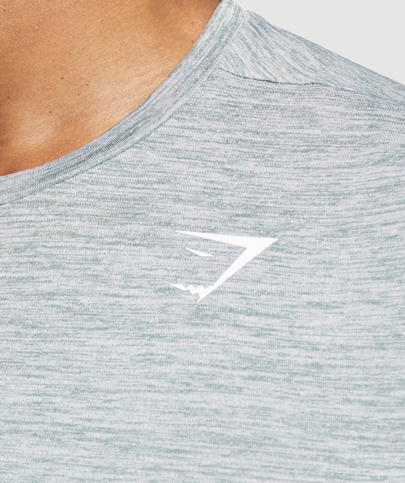 Gymshark Arrival Marl T-Shirt - Celeste Blue/White Marl - Image 5