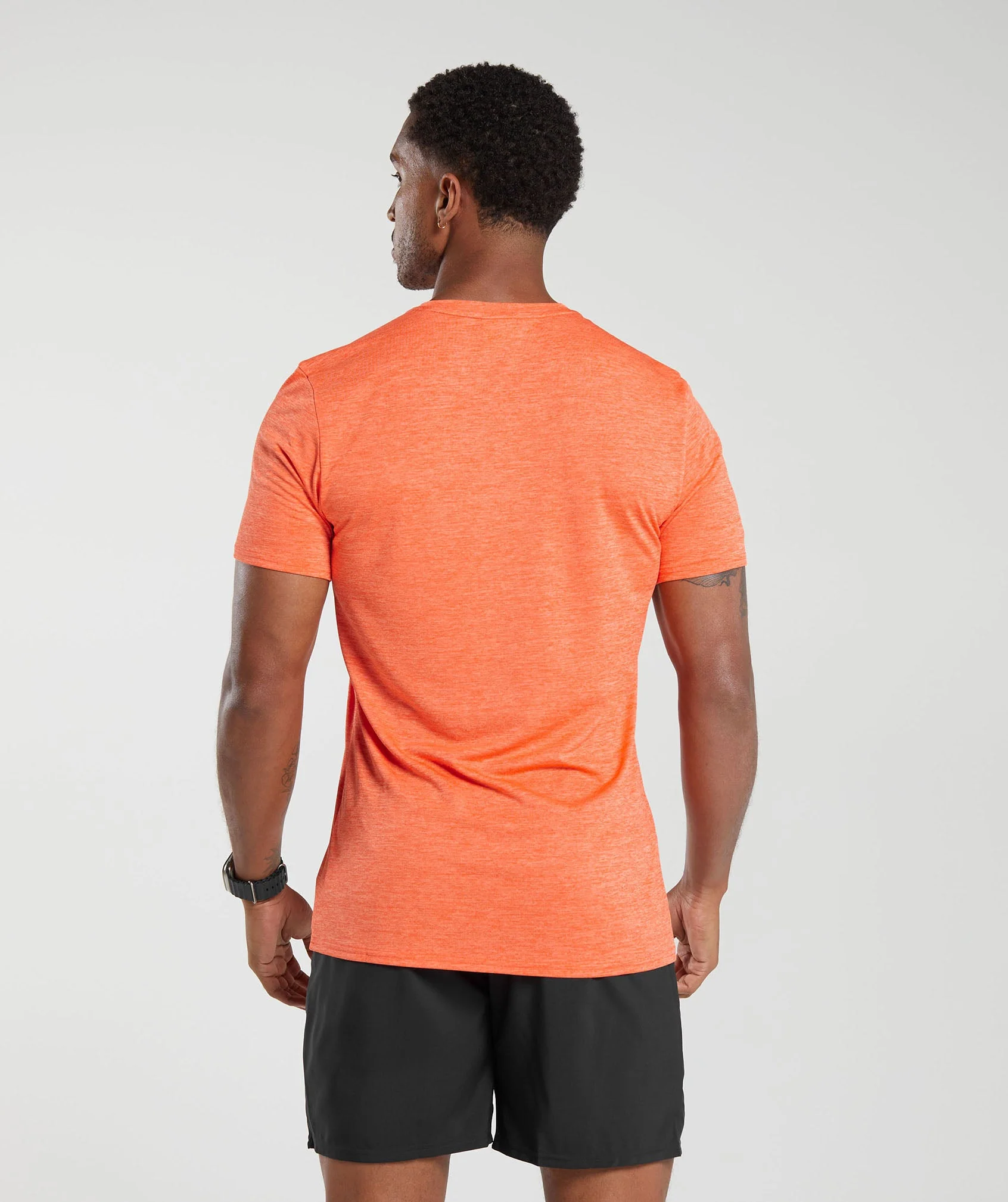Gymshark Arrival Marl T-Shirt - Ignite Orange/Ombre Orange Marl - Image 2