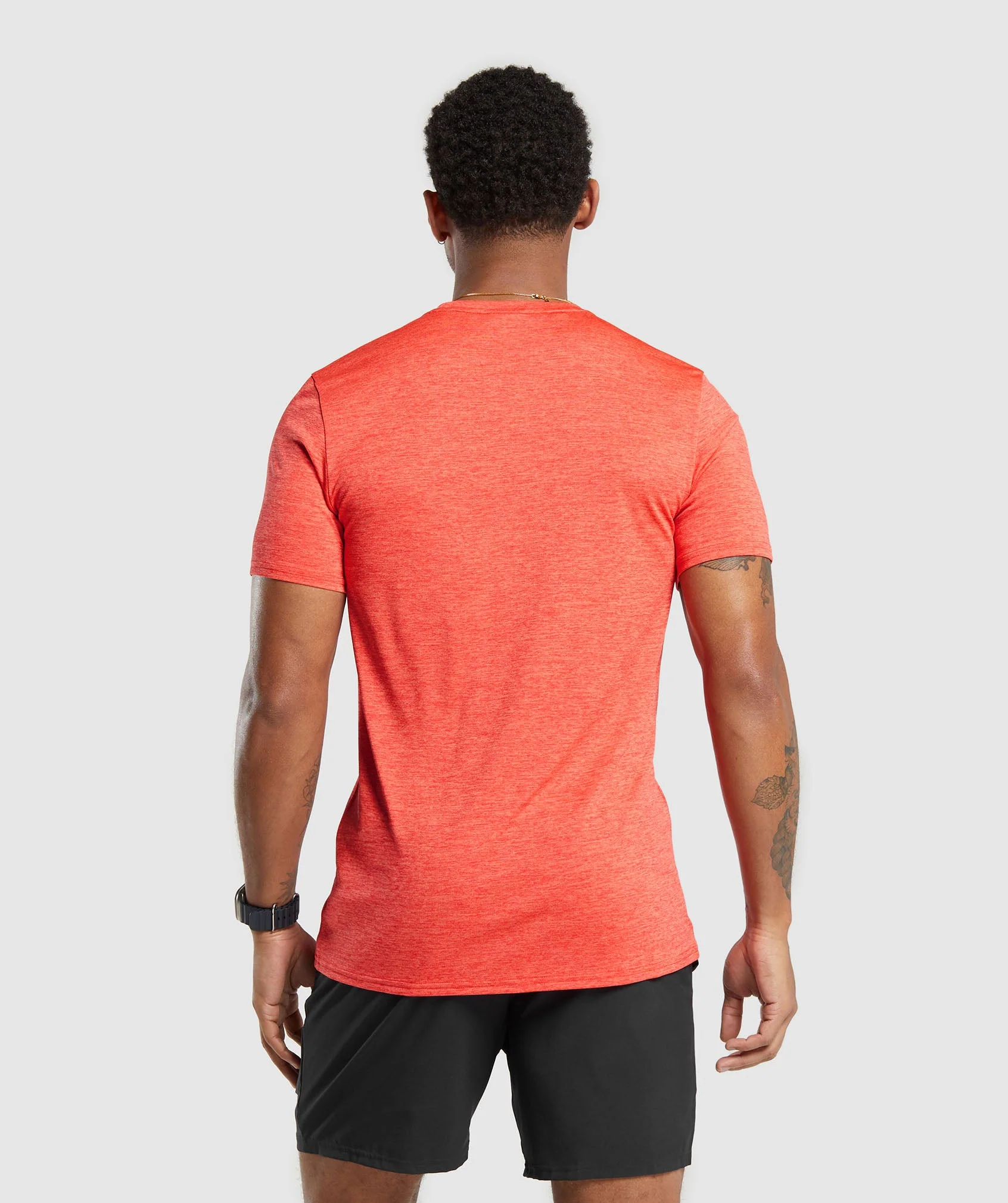 Gymshark Arrival Marl T-Shirt - Pow Red/Wannabe Orange Marl - Image 2