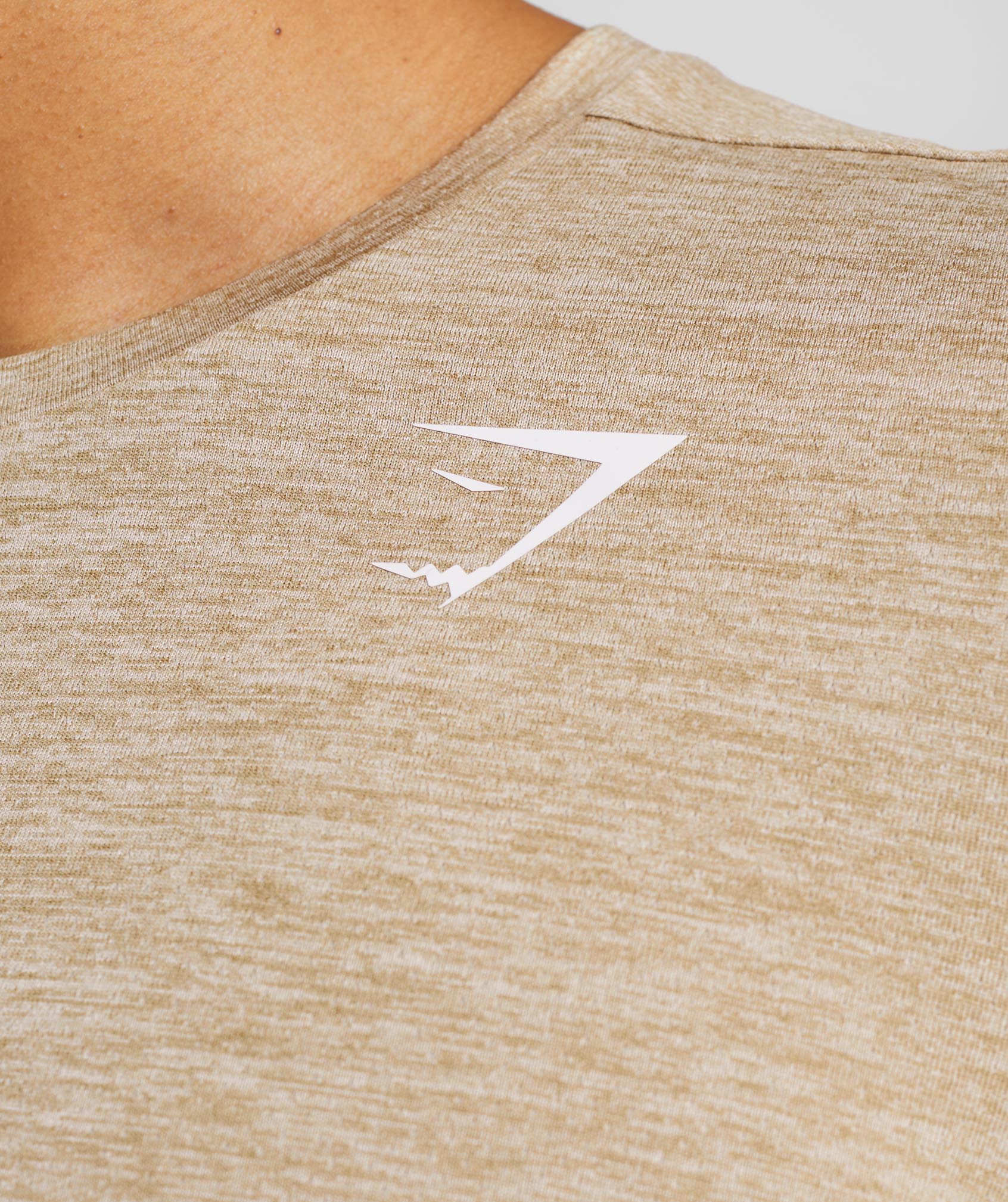 Gymshark Arrival Marl T-Shirt - Toasted Brown/Camel Brown Marl - Image 3