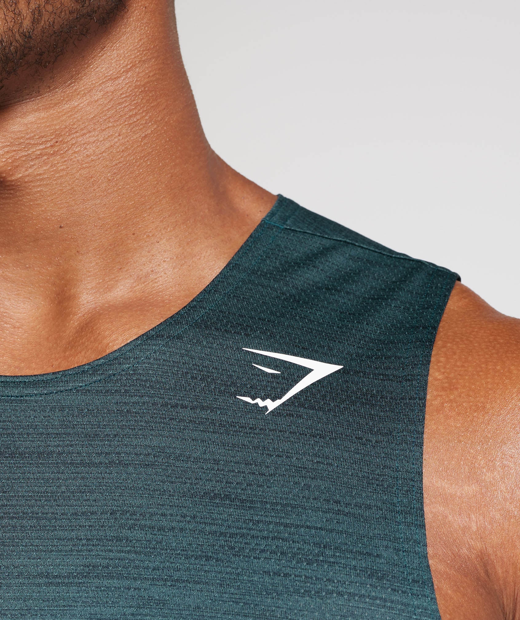 Gymshark Arrival Marl Tank - Navy/Smokey Teal Marl - Image 5