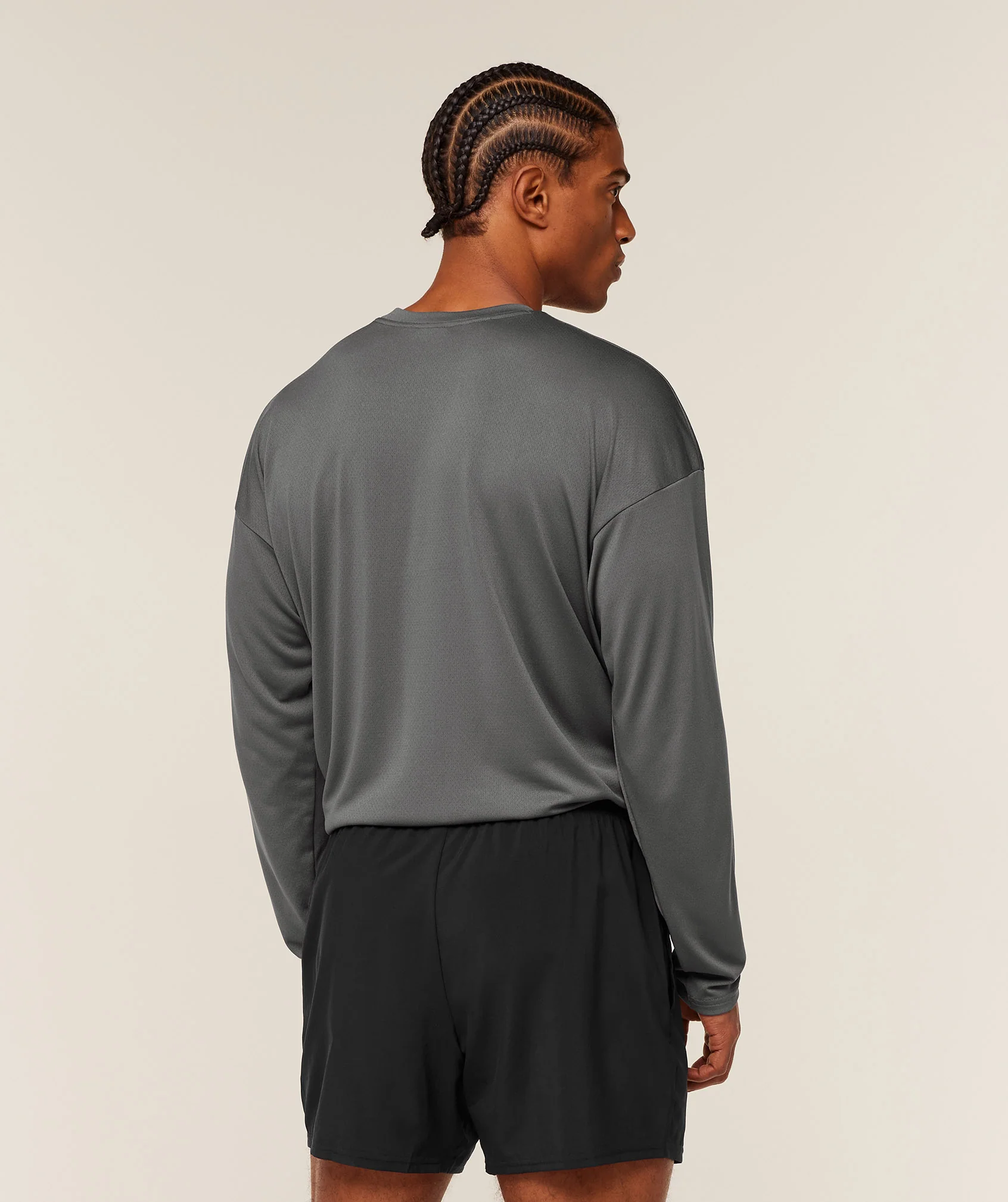 Gymshark Arrival Oversized Long Sleeve T-Shirt - Silhouette Grey - Image 3