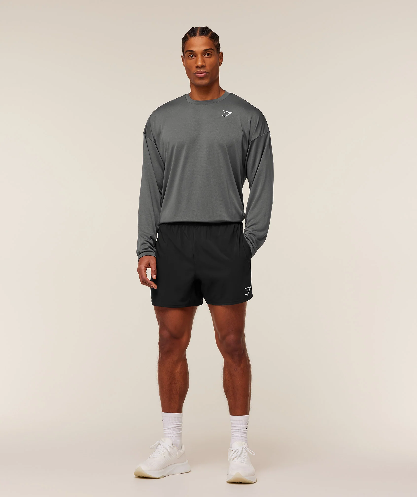 Gymshark Arrival Oversized Long Sleeve T-Shirt - Silhouette Grey - Image 4