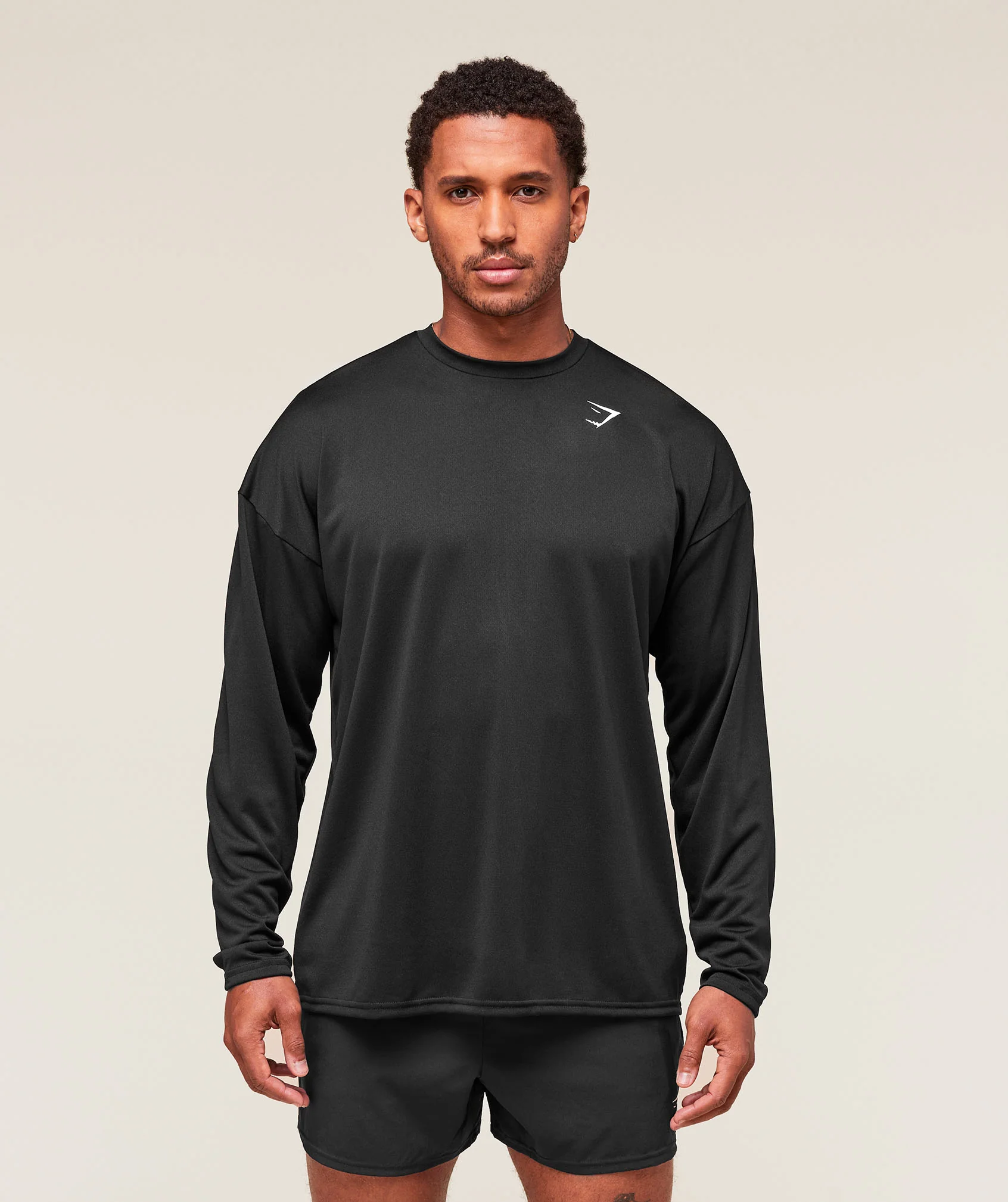 Gymshark Arrival Oversized Long Sleeve T-Shirt - Black - Image 3
