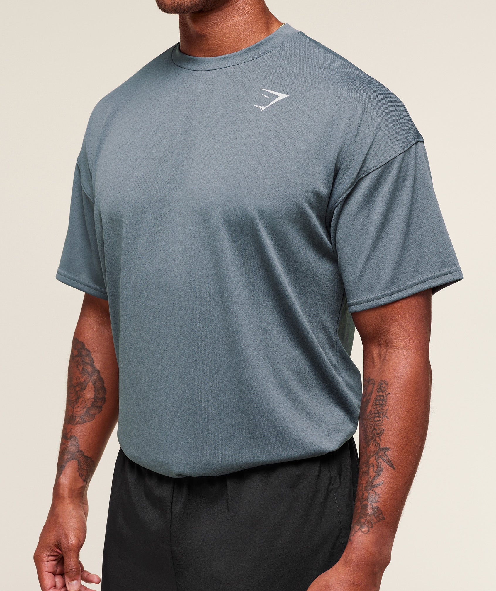 Gymshark Arrival Oversized T-Shirt - Iron Blue - Image 3
