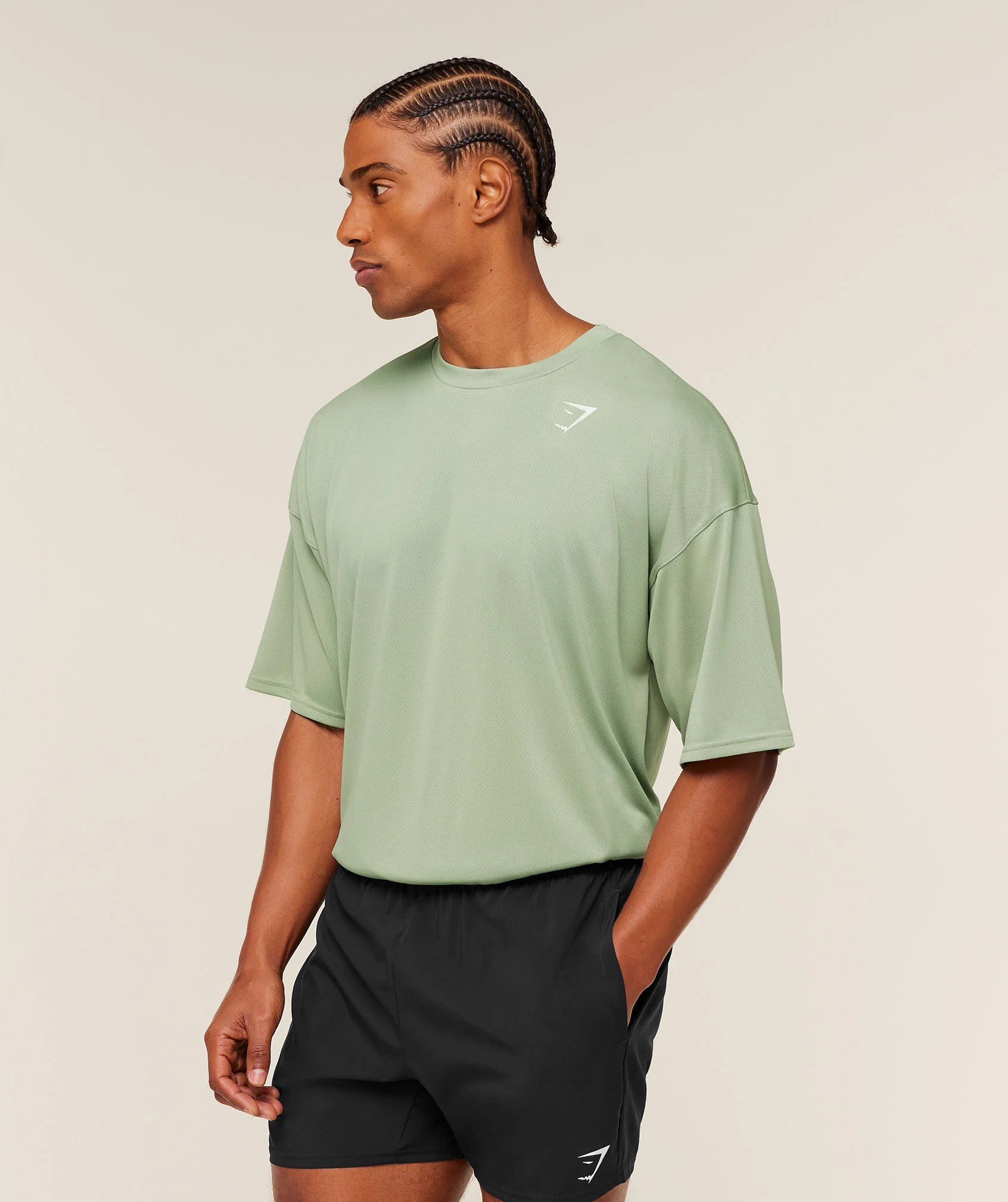 Gymshark Arrival Oversized T-Shirt - GS Haze Green - Image 3
