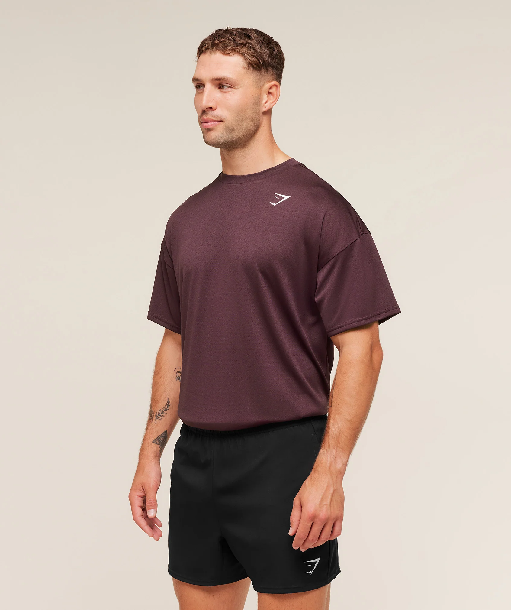 Gymshark Arrival Oversized T-Shirt - Cherry Purple - Image 2