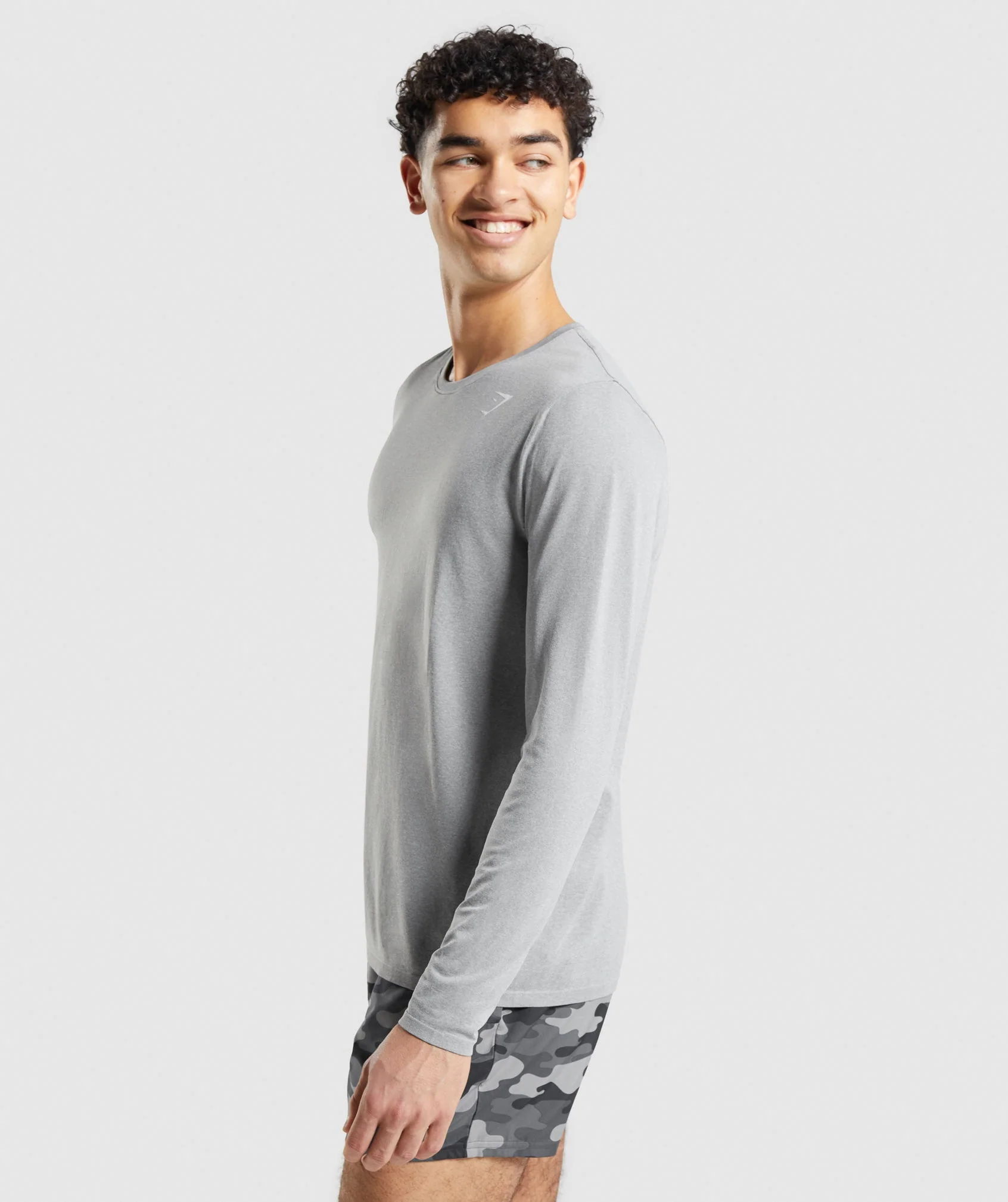 Gymshark Arrival Seamless Long Sleeve T-Shirt - Grey - Image 3