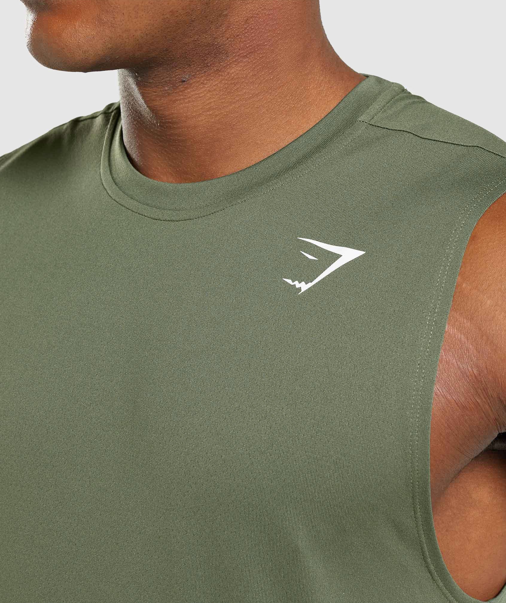 Gymshark Arrival Sleeveless Tee - Core Olive - Image 5