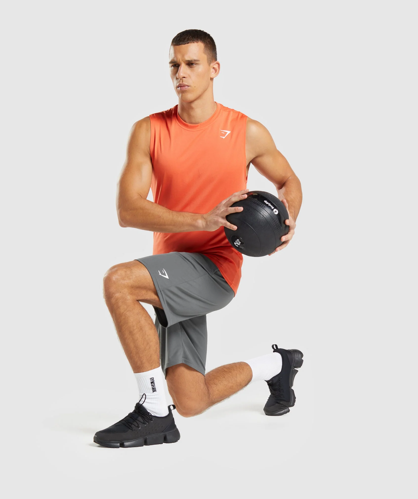 Gymshark Arrival Sleeveless Tee - Papaya Orange - Image 4