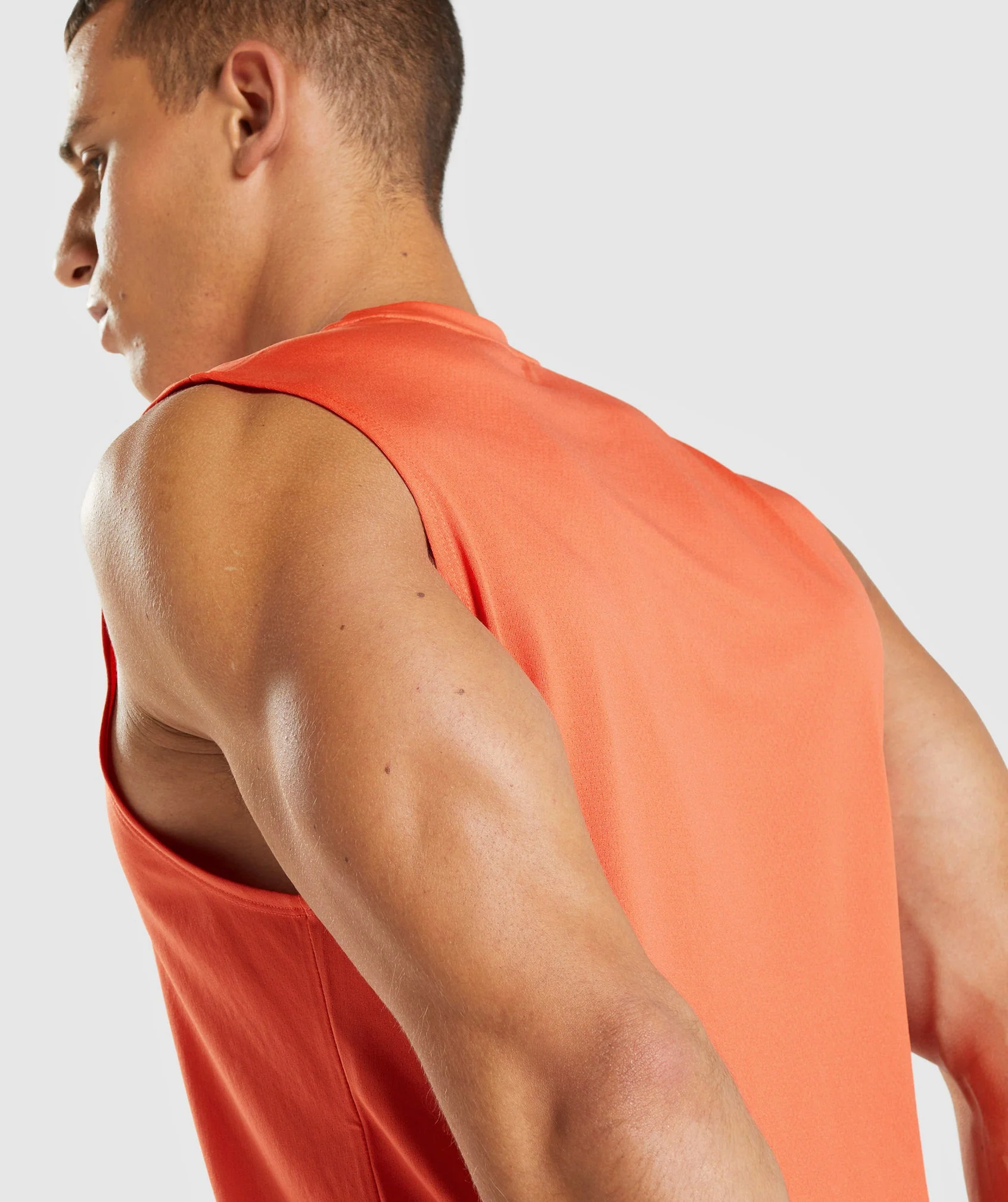 Gymshark Arrival Sleeveless Tee - Papaya Orange - Image 5