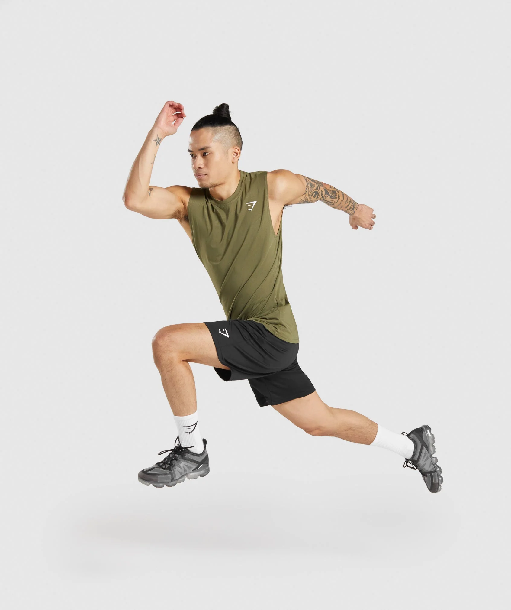 Gymshark Arrival Sleeveless Tee - Dark Green - Image 3