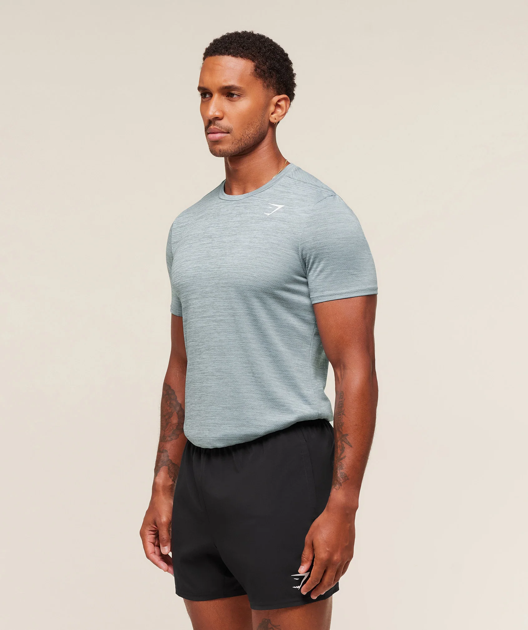 Gymshark Arrival T-Shirt - Smoke Blue/Denim Grey - Image 2