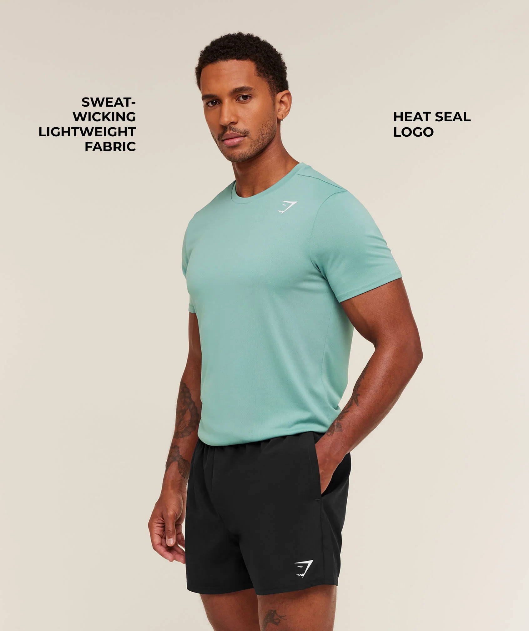 Gymshark Arrival T-Shirt - Muted Teal - Image 2