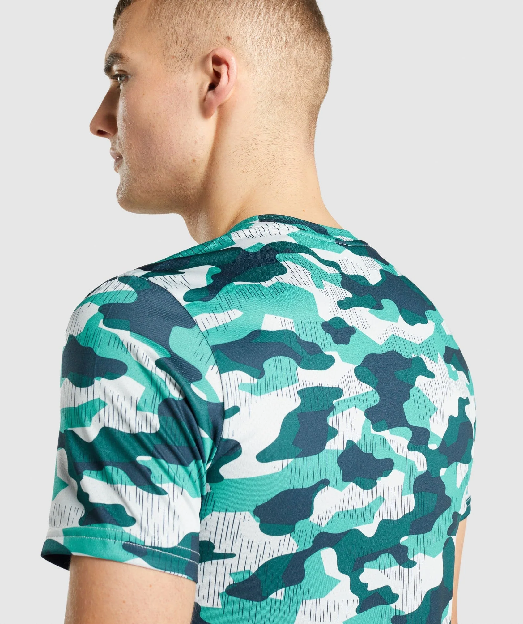 Gymshark Arrival T-Shirt - Teal Print - Image 6