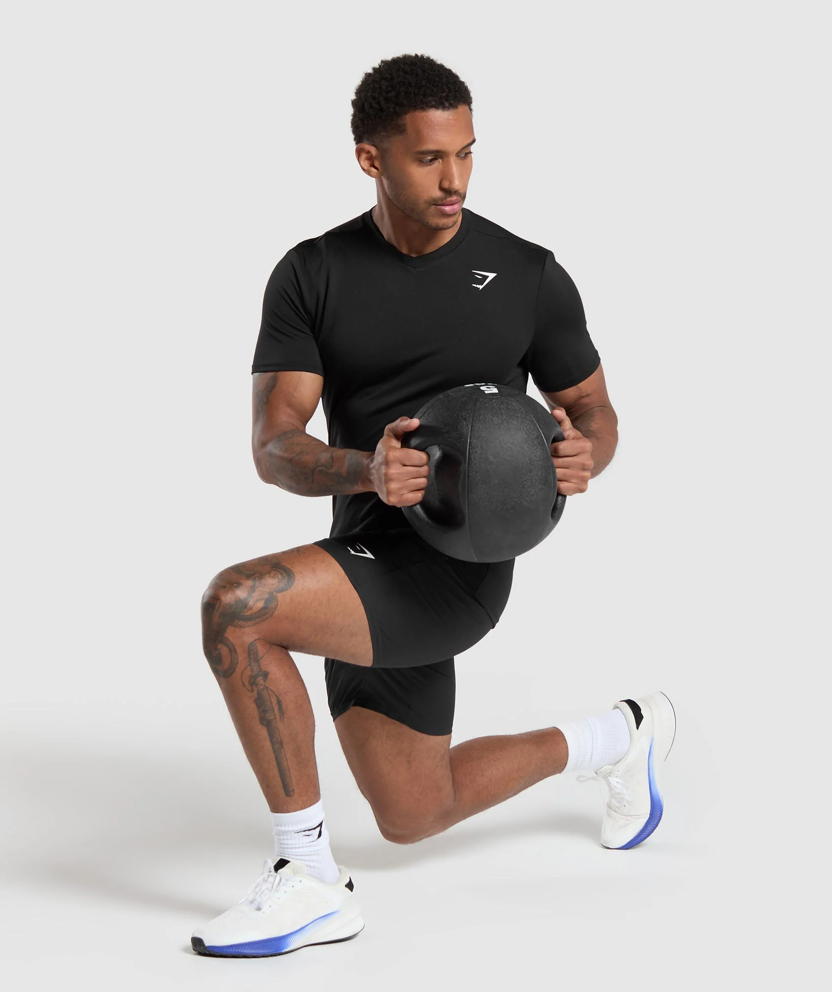 Gymshark Arrival V-Neck T Shirt - Black - Image 4