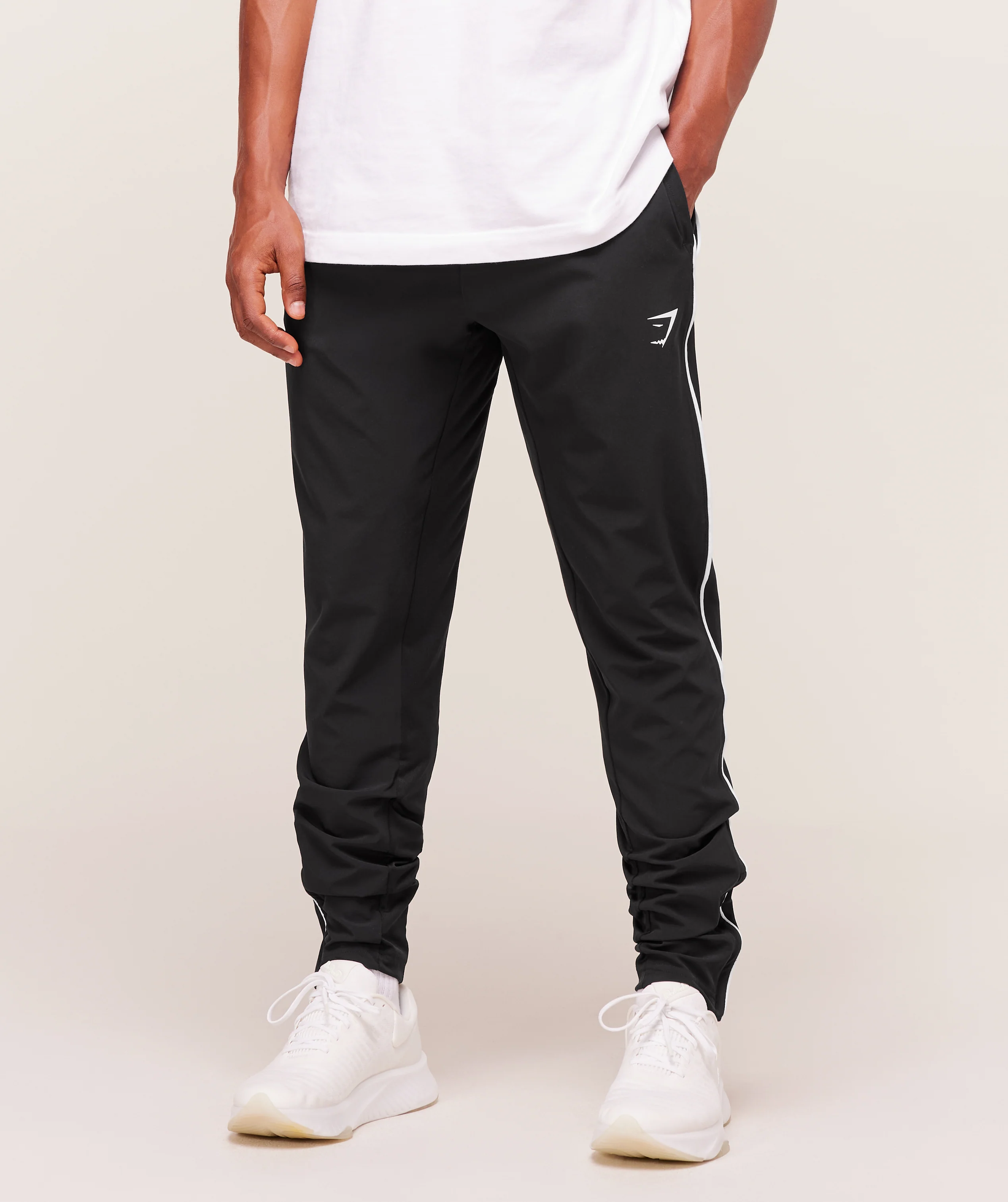 Gymshark Arrival Woven Block Joggers - Black