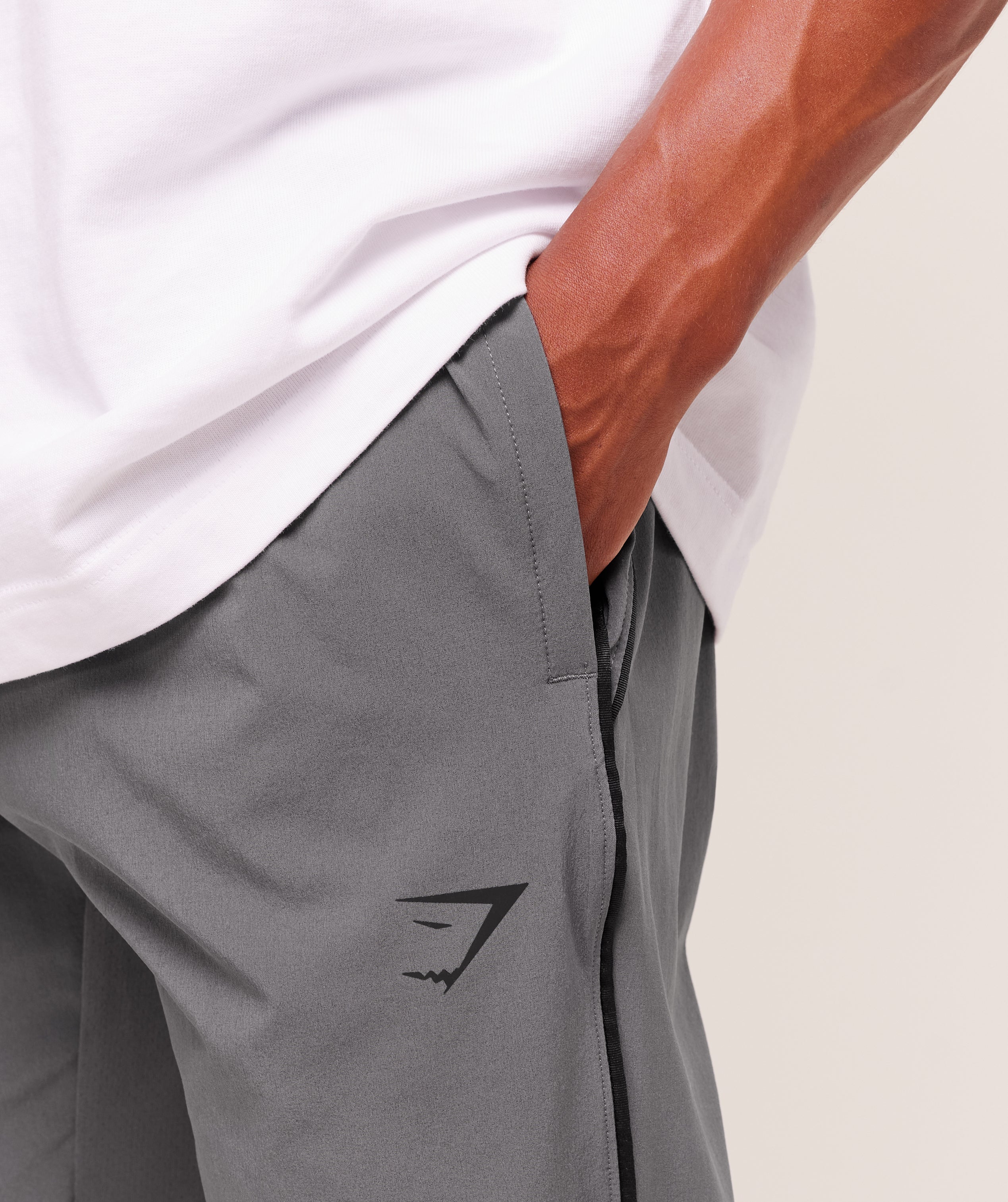 Gymshark Arrival Woven Block Joggers - Dark Grey - Image 4