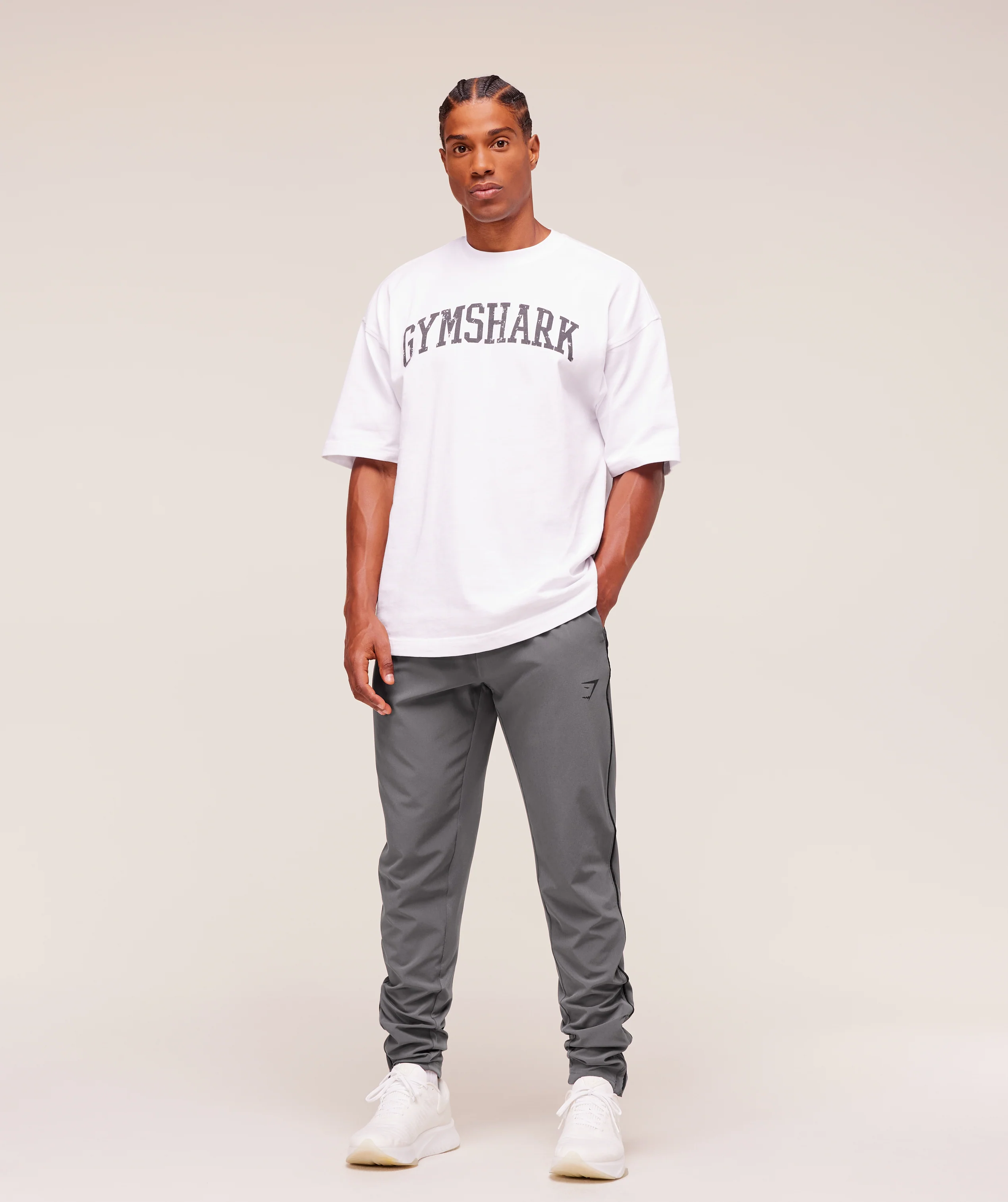 Gymshark Arrival Woven Block Joggers - Dark Grey - Image 8