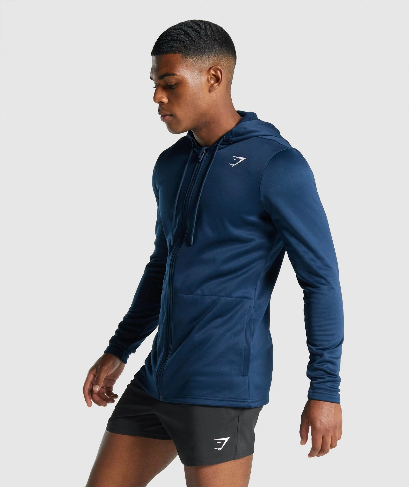 Gymshark Arrival Zip Up Hoodie - Navy - Image 3